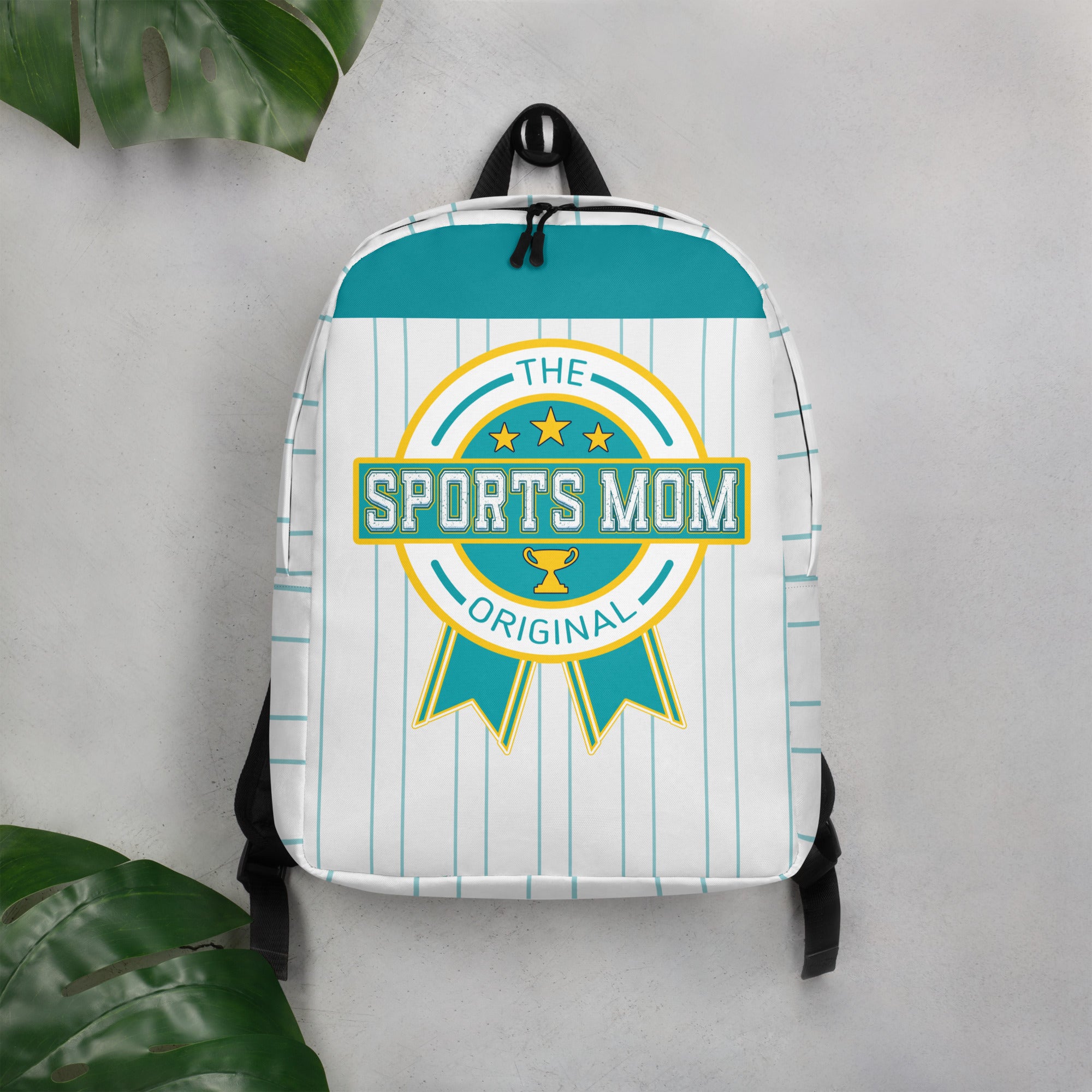 Sports Mom Minimalist Backpack - Teal Line Up