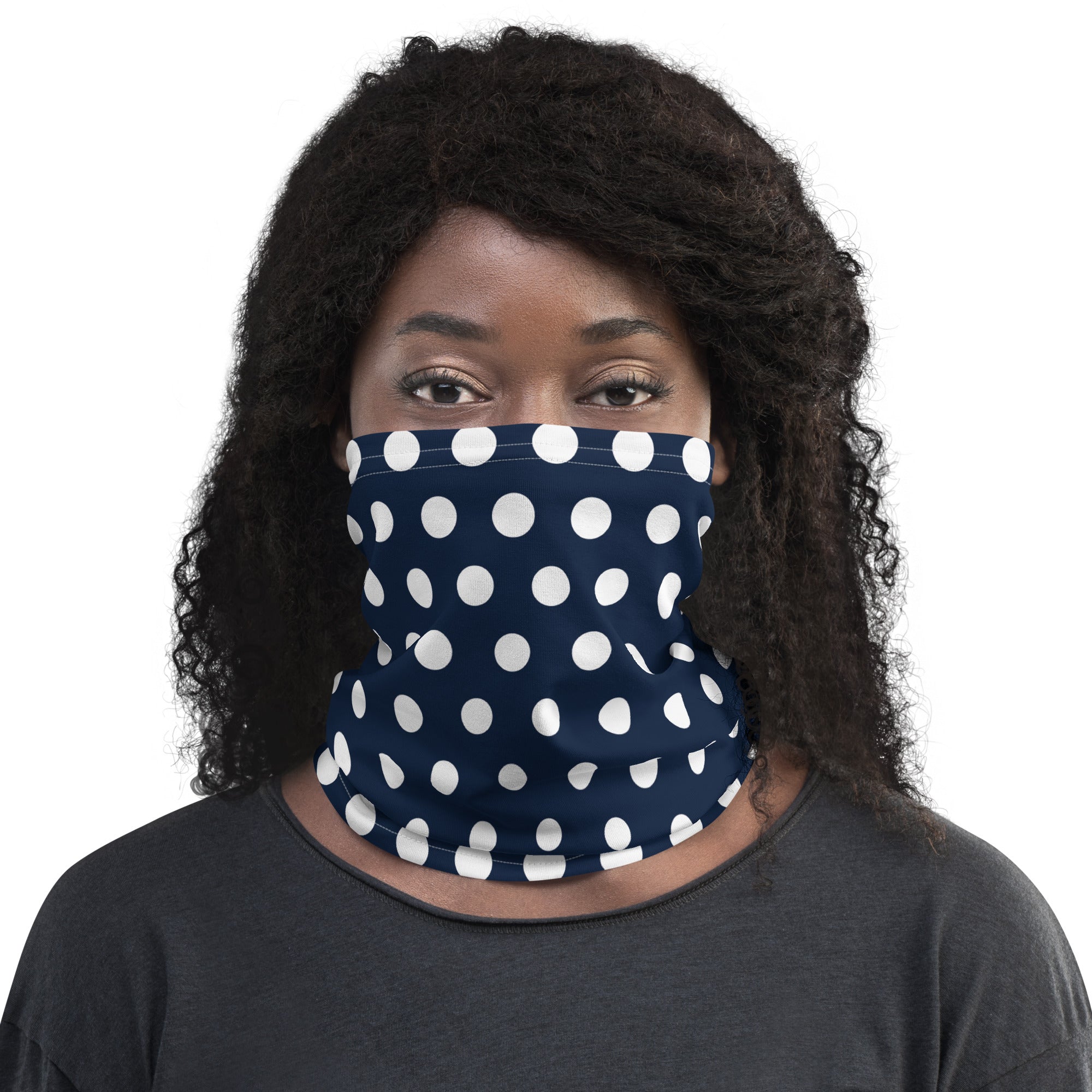 The Original Sports Mom Neck Gaiter - Away Game - Polka Dotty