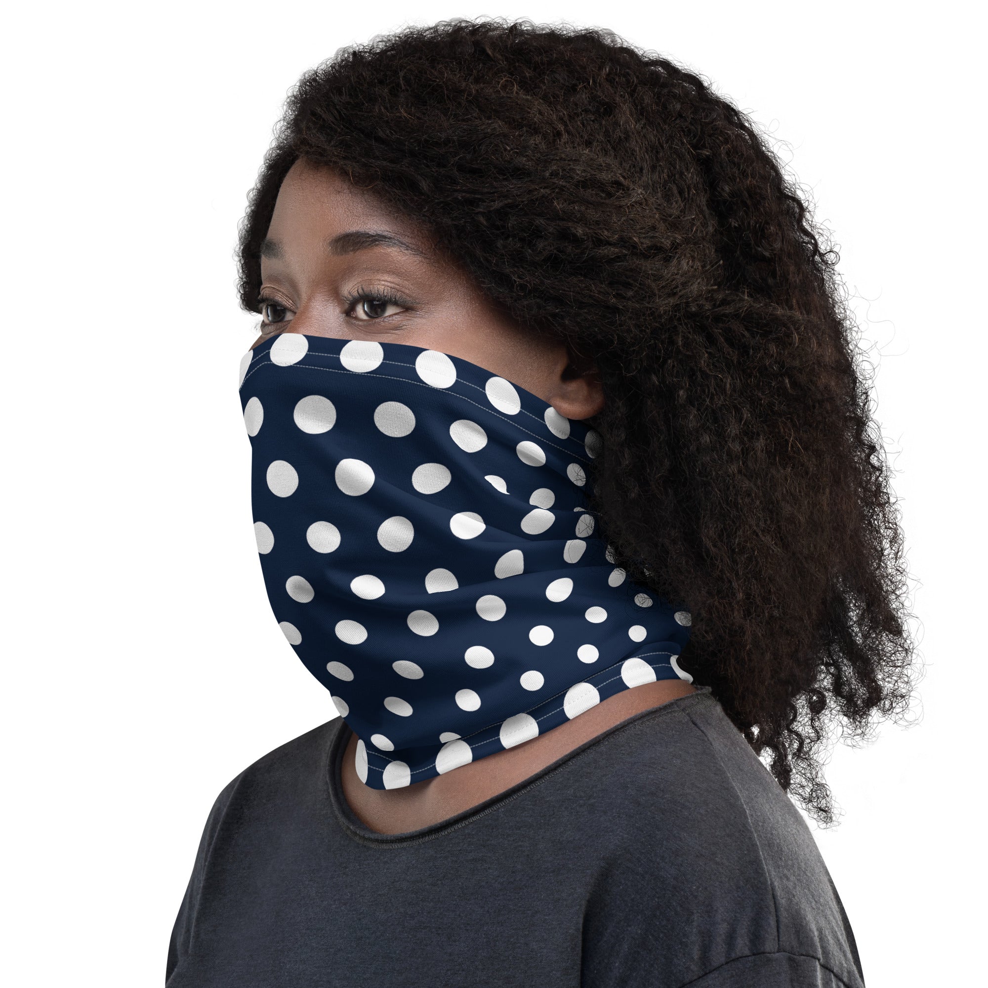 The Original Sports Mom Neck Gaiter - Away Game - Polka Dotty