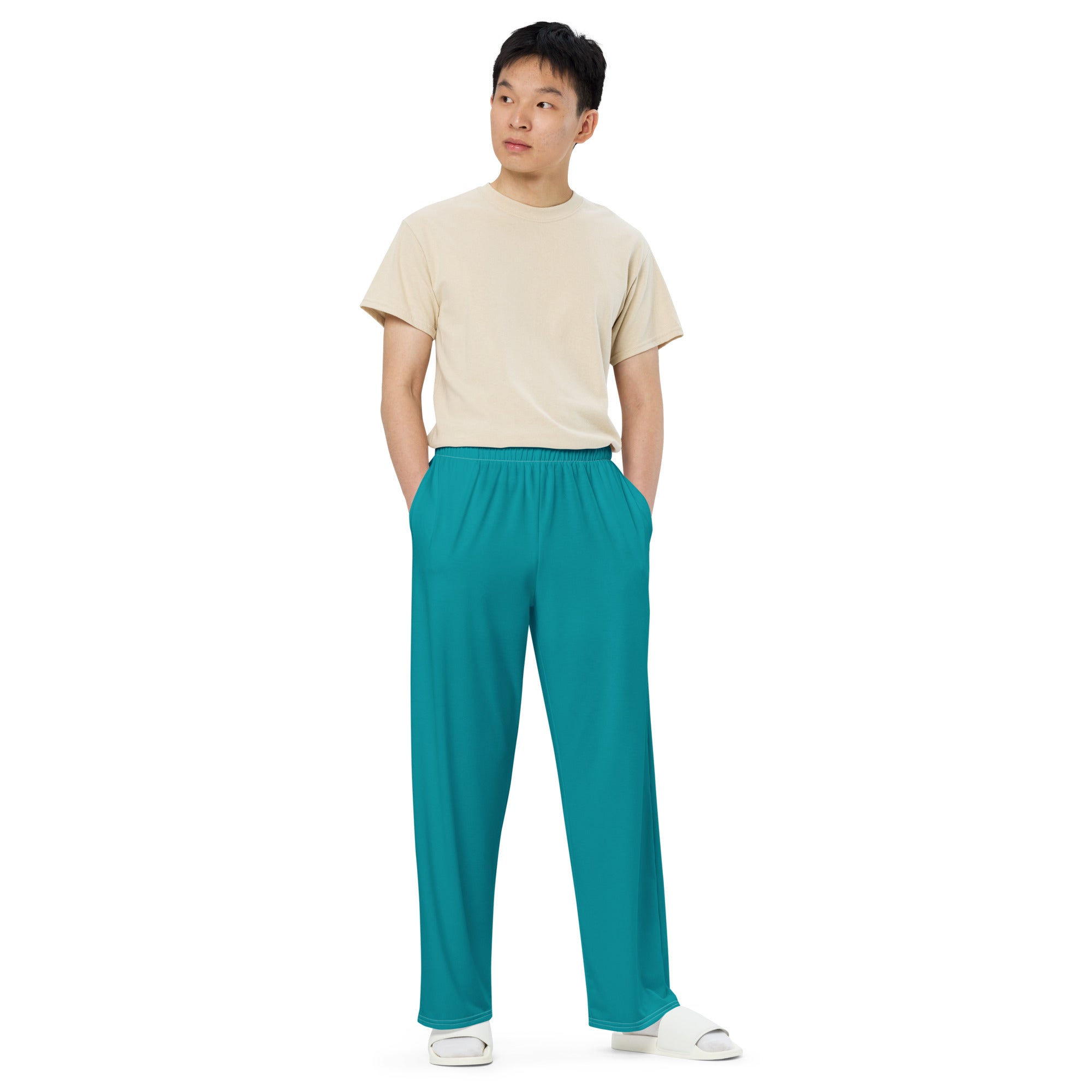 The Original Sports Dad Wide-Leg Pants - Eastern Blue