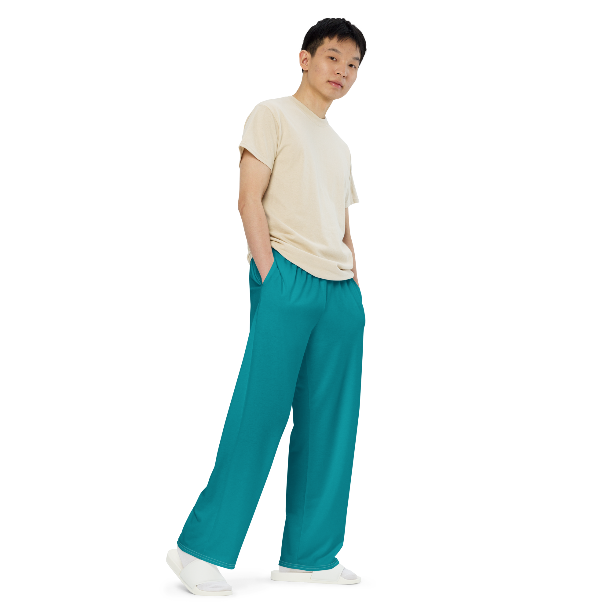 The Original Sports Grandpa Wide-Leg Pants - Eastern Blue