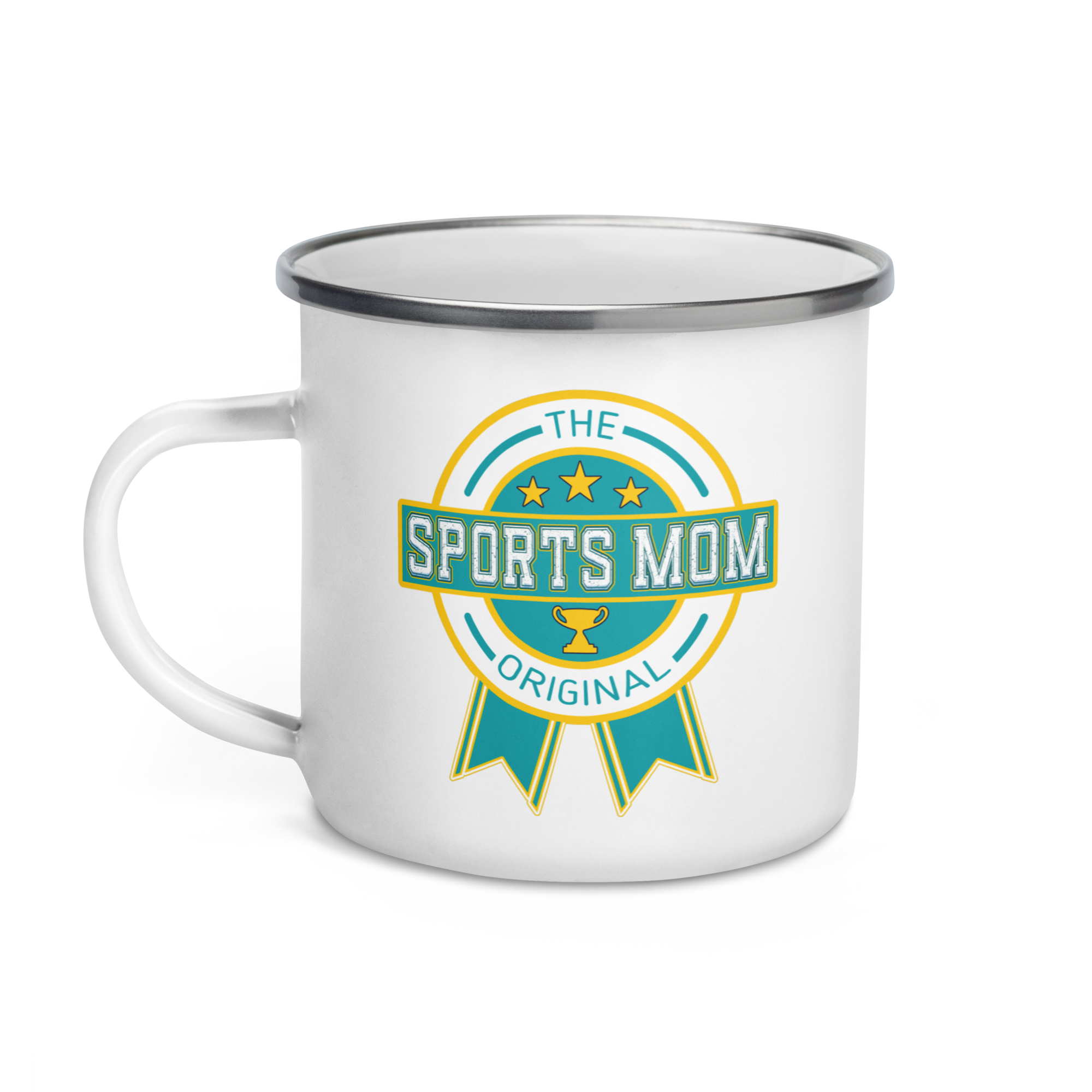 The Original Sports Mom Enamel Mug