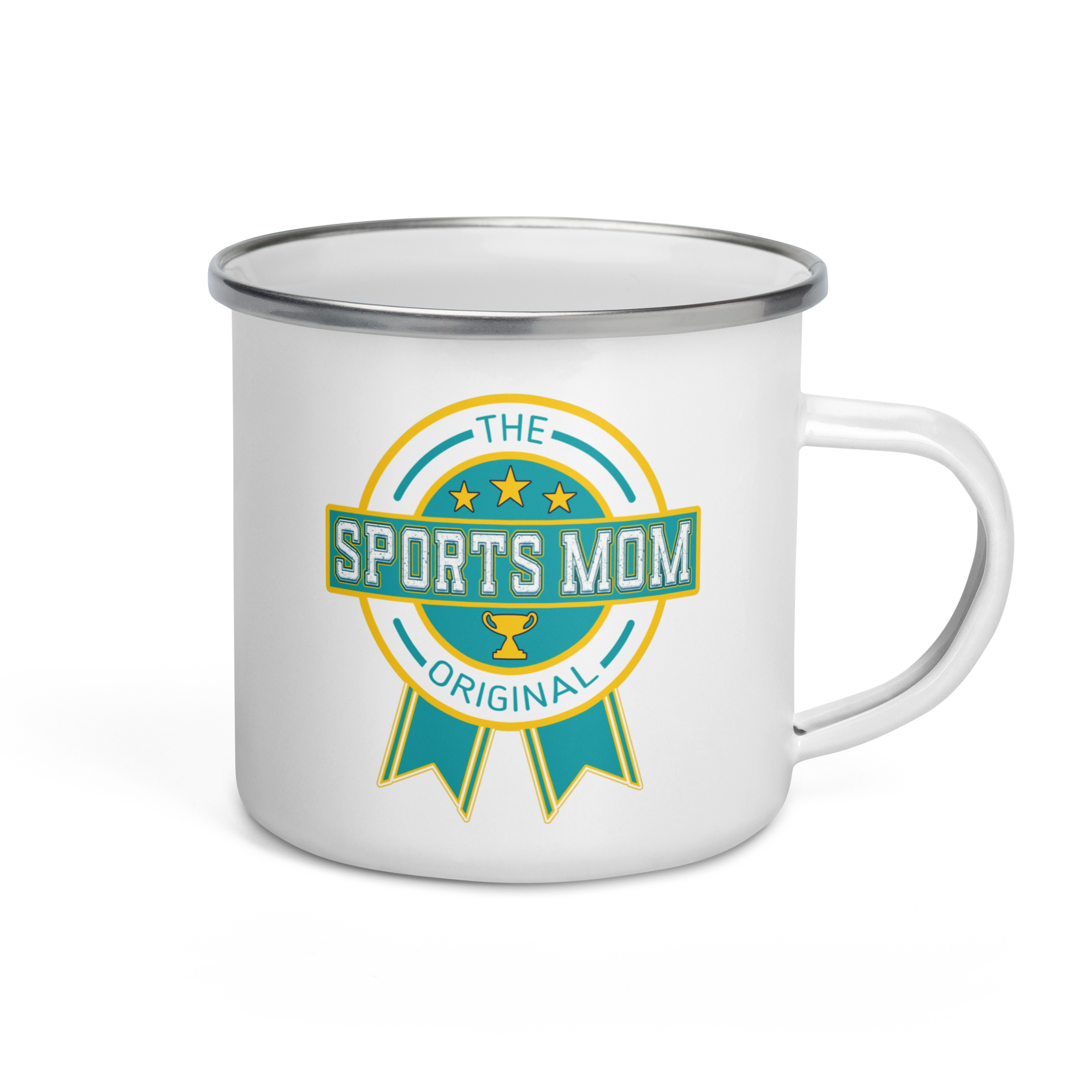 The Original Sports Mom Enamel Mug