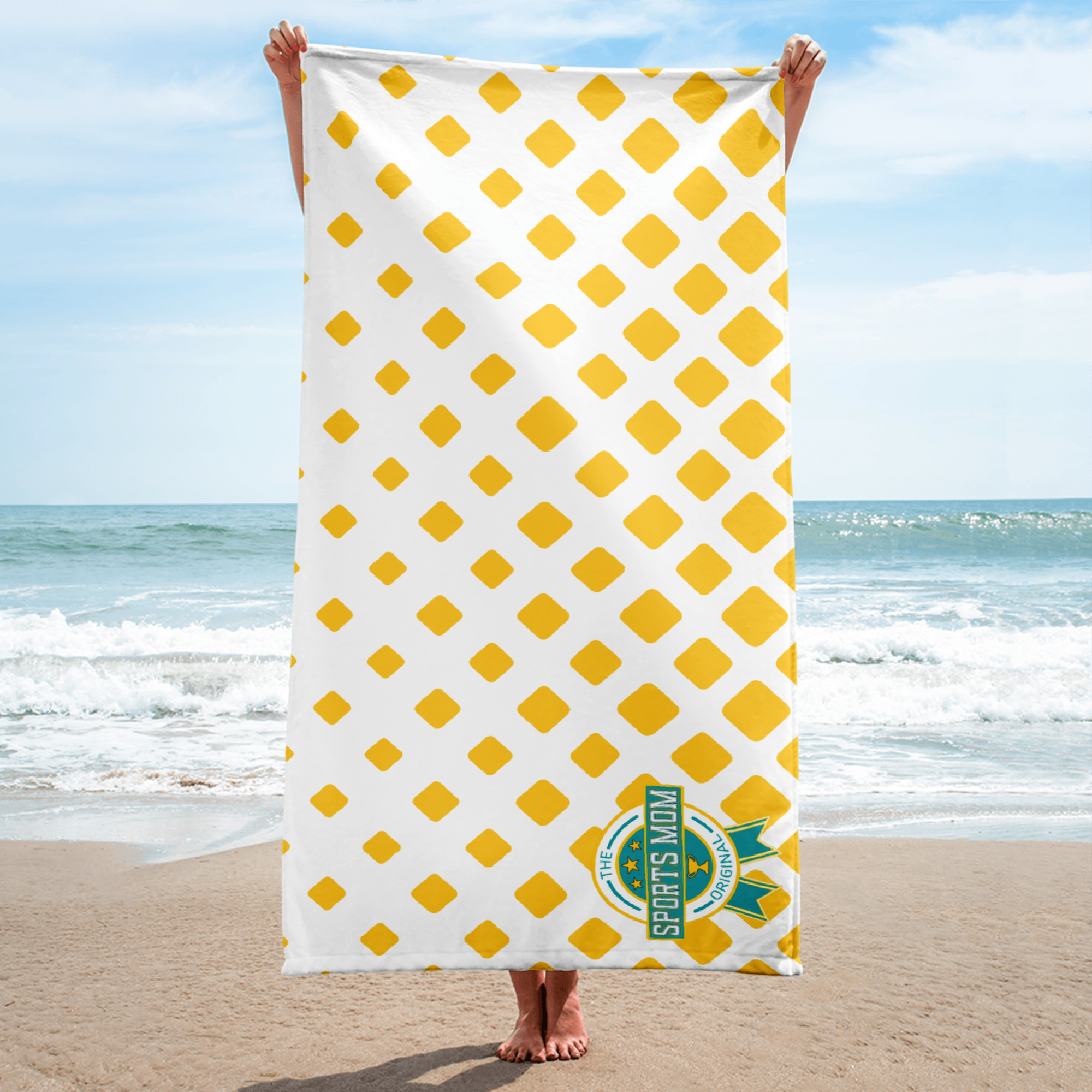 OSM MASSIVE Towel - Yellow Field of DIamonds