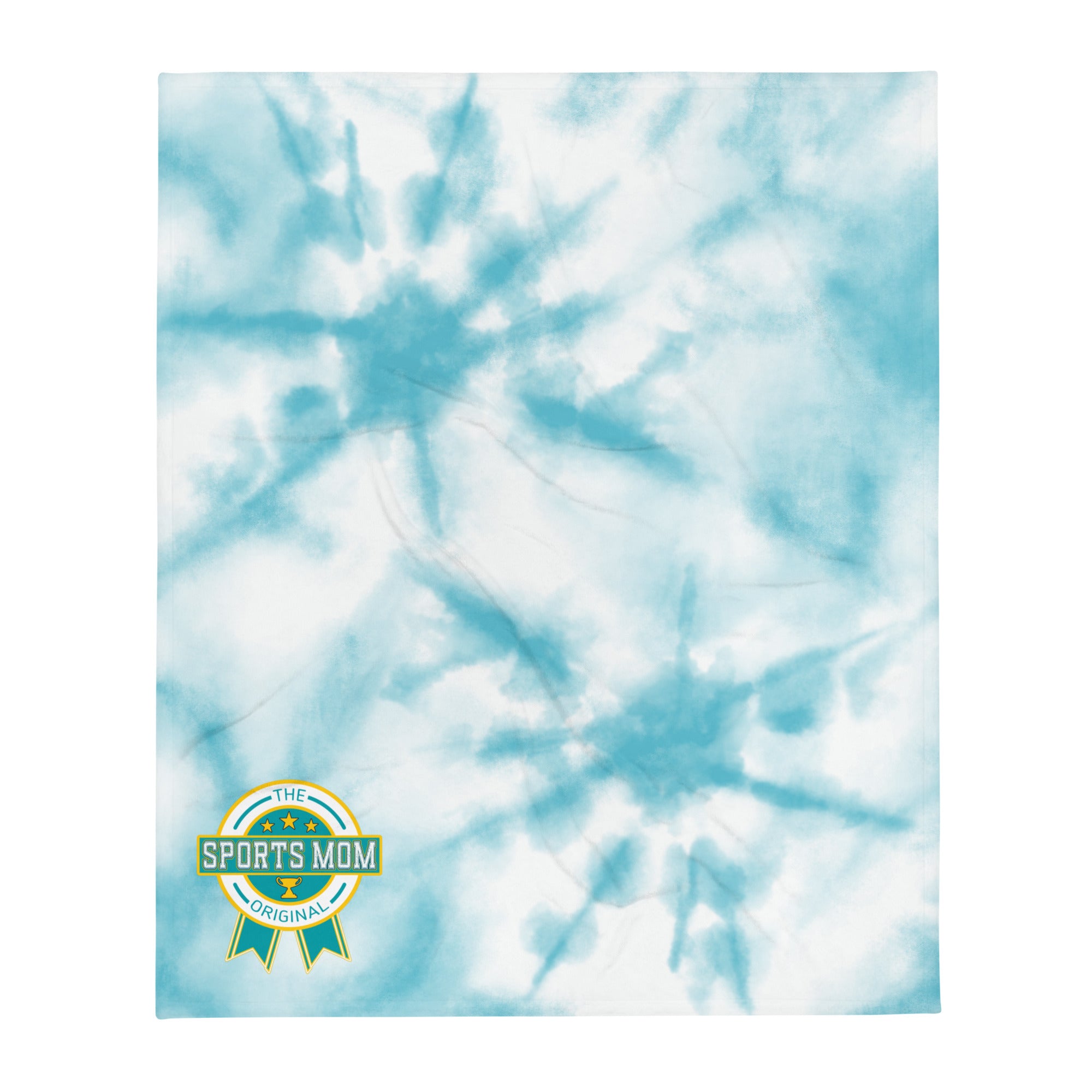 The Original Sports Mom Throw Blanket - Blue Sky Tie-Dye