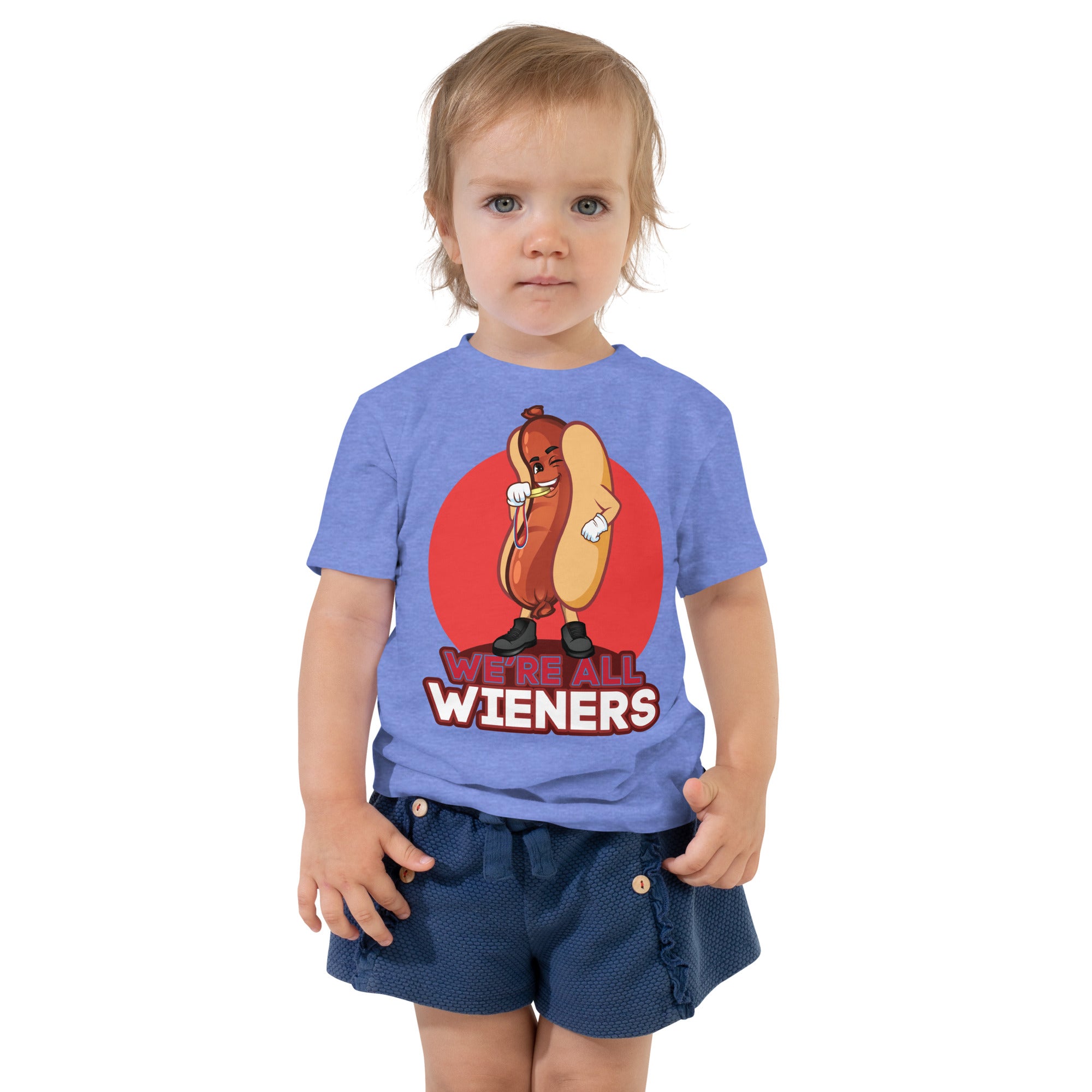 We're All Wieners - Toddler Short Sleeve Tee - Red