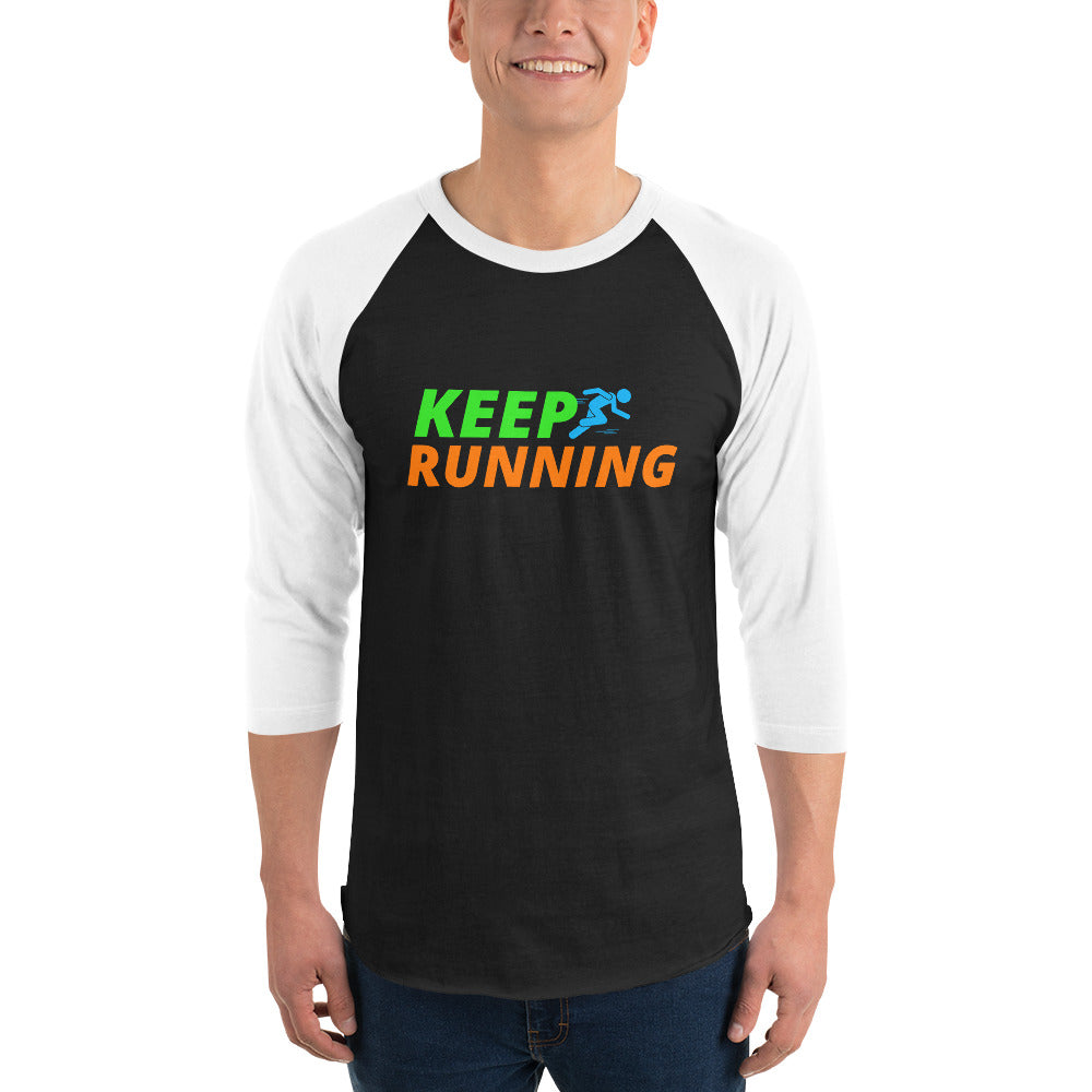 Keep Running Premium Men's 3/4 Sleeve