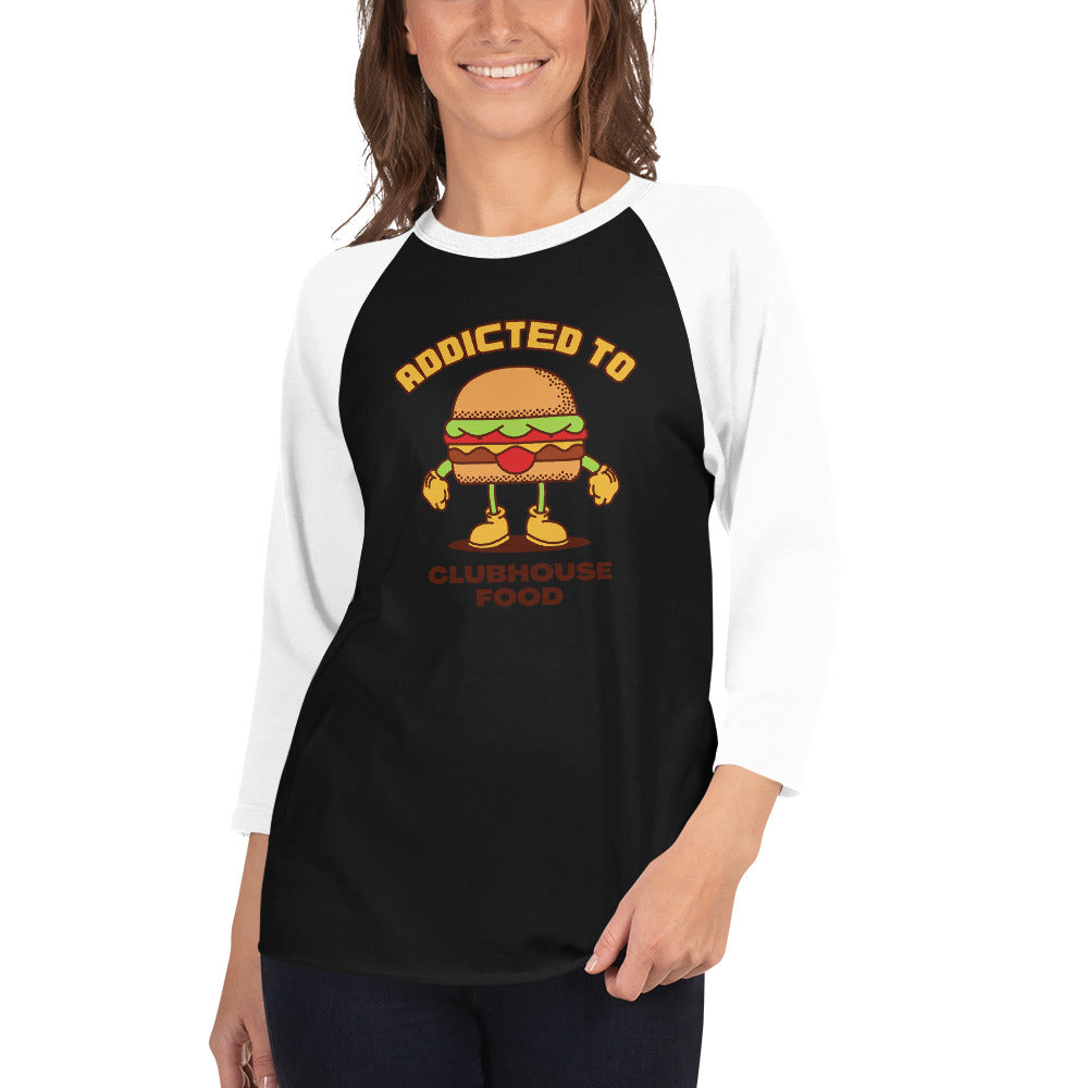 Addicted To Clubhouse Food Women's Premium 3/4 Sleeve