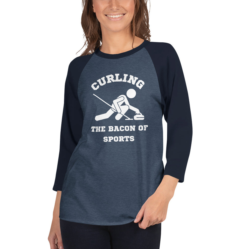 Curling The Bacon Of Sports Women's 3/4 Sleeve