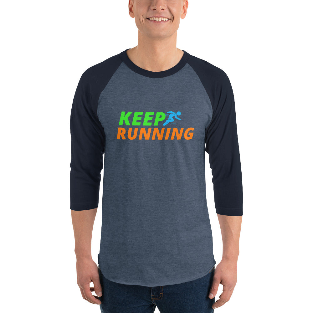 Keep Running Premium Men's 3/4 Sleeve