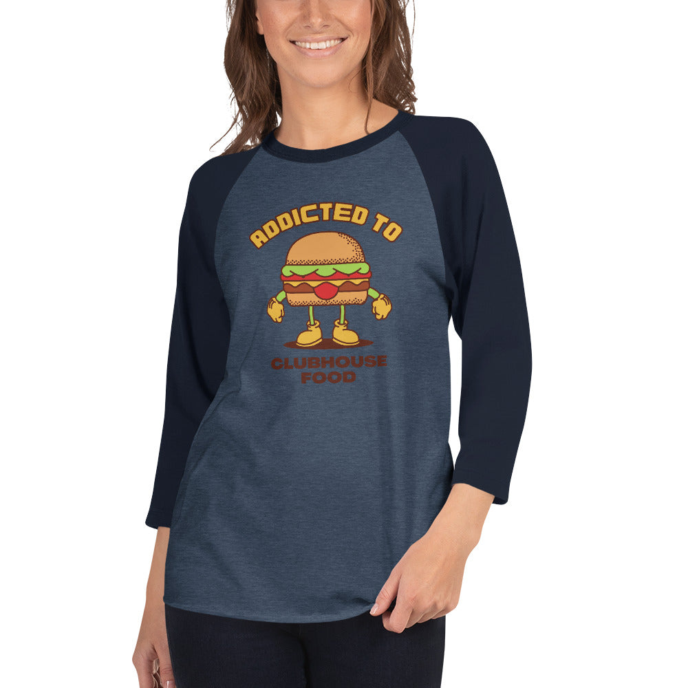 Addicted To Clubhouse Food Women's Premium 3/4 Sleeve