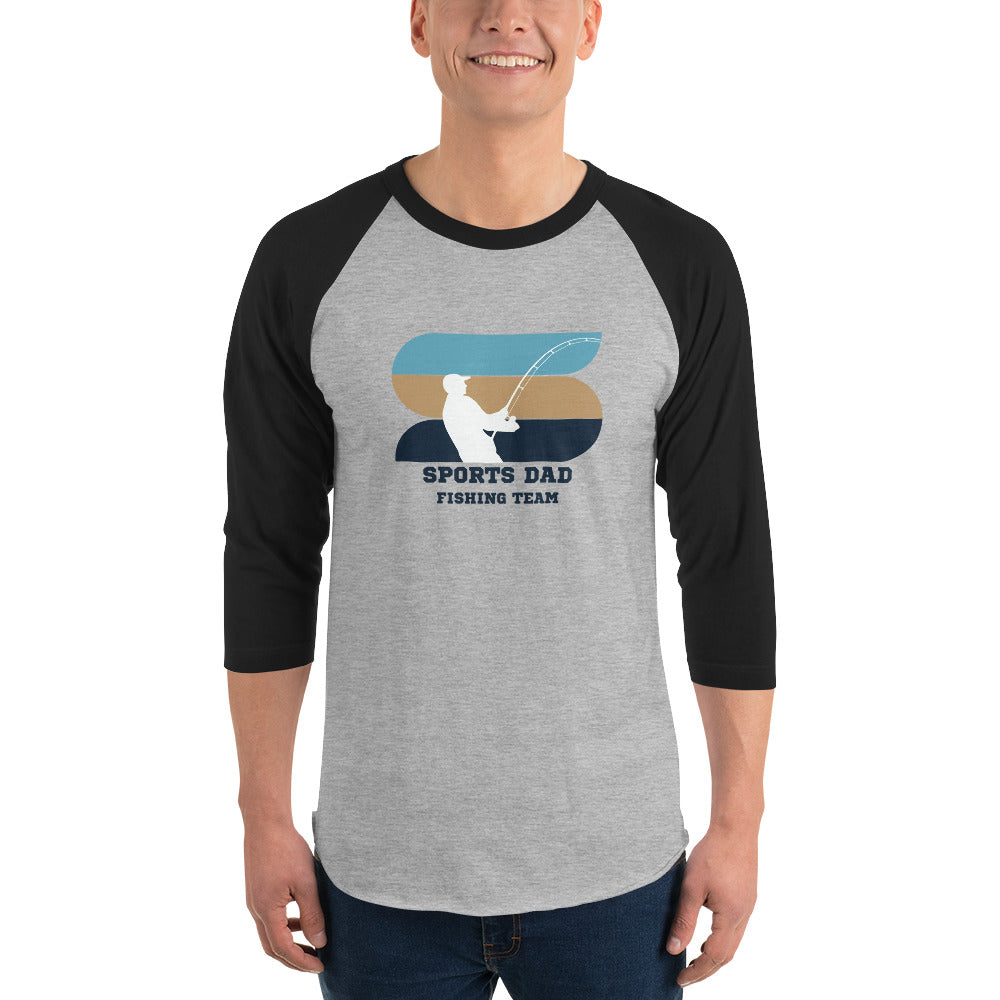 The Original Sports Dad Fishing Team Premium Men's 3/4 Sleeve