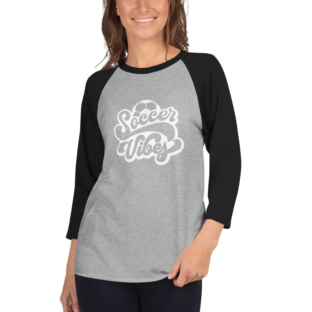 Soccer Vibes Women's Premium 3/4 Sleeve