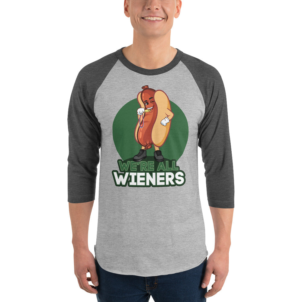 We're All Wieners Original Men's 3/4 Sleeve