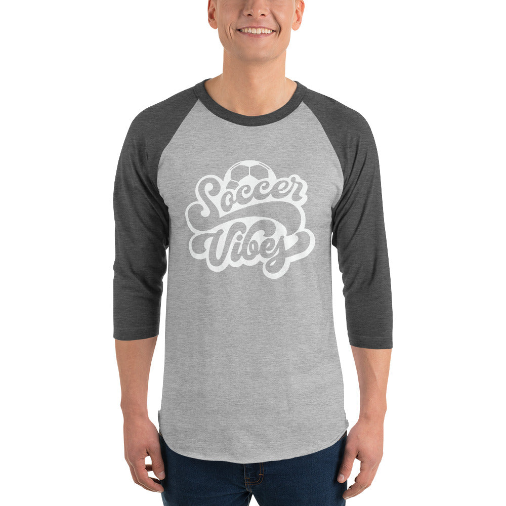 Soccer Vibes Men's Premium 3/4 Sleeve