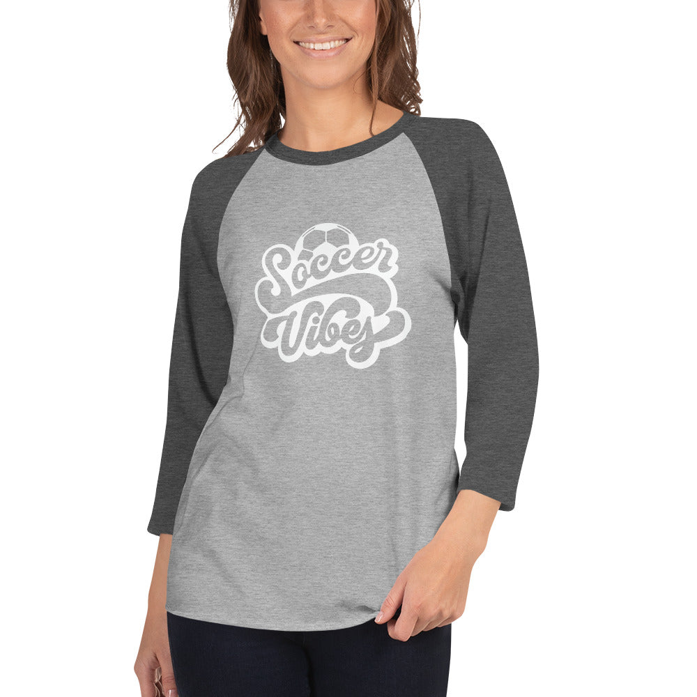 Soccer Vibes Women's Premium 3/4 Sleeve