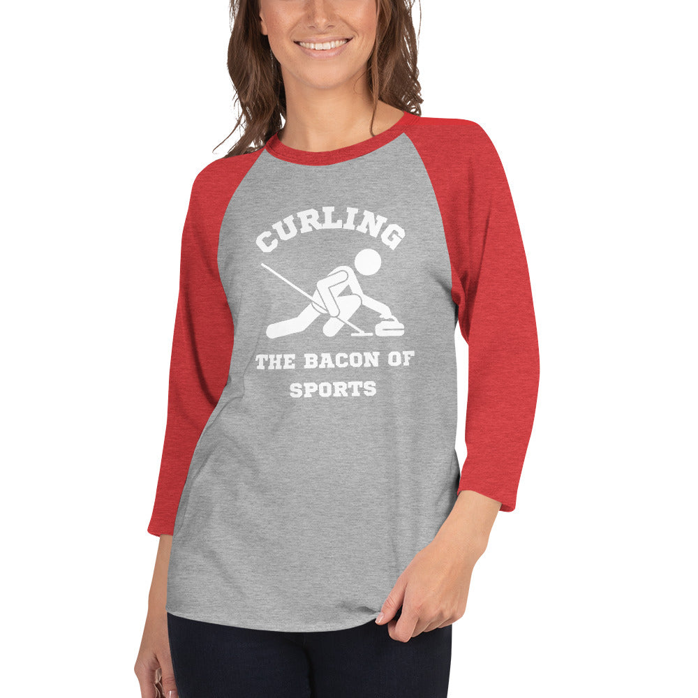 Curling The Bacon Of Sports Women's 3/4 Sleeve