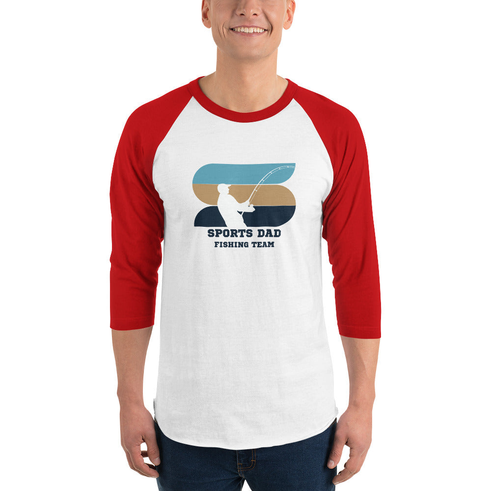 The Original Sports Dad Fishing Team Premium Men's 3/4 Sleeve