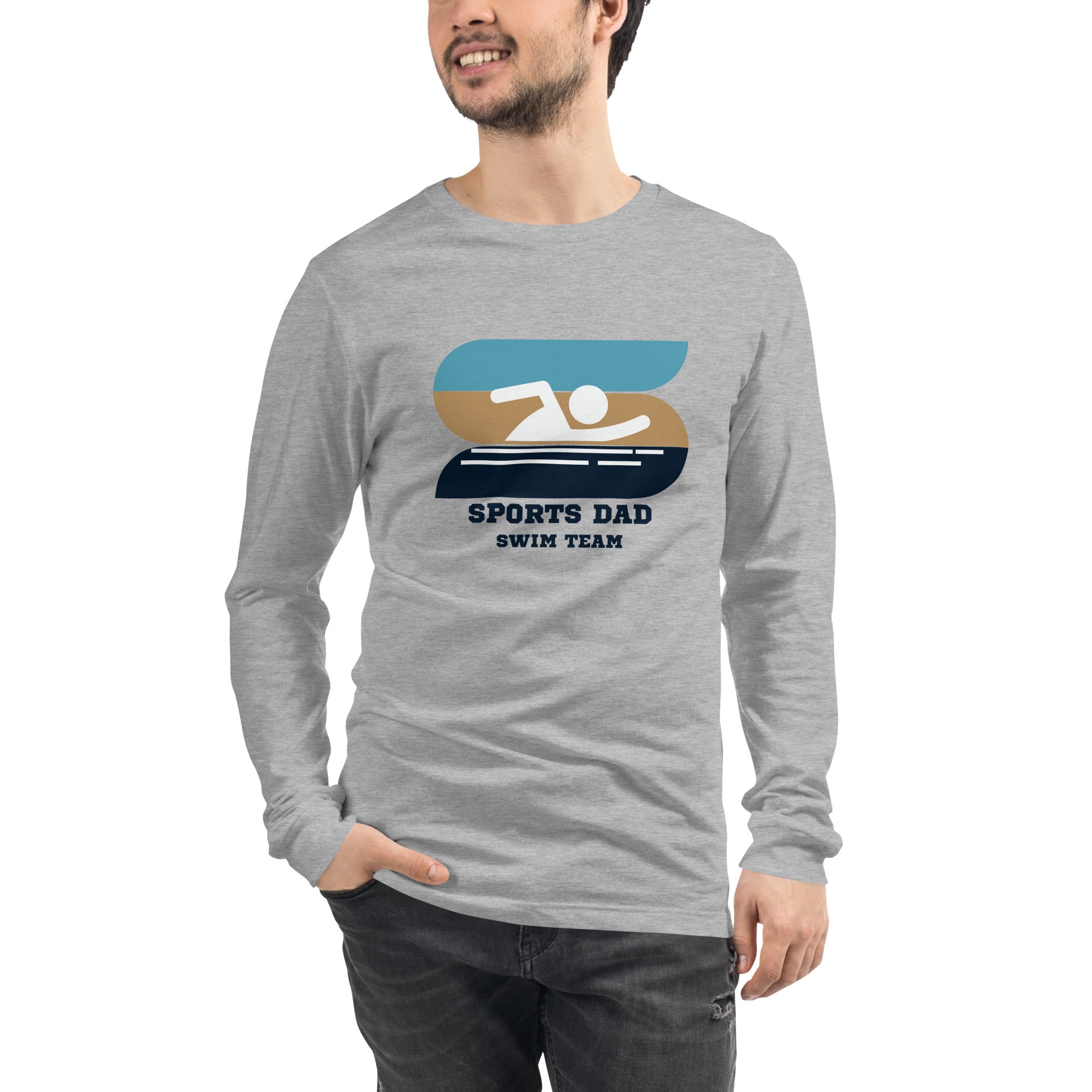 The Original Sports Dad Swim Team Men's Select Long Sleeve