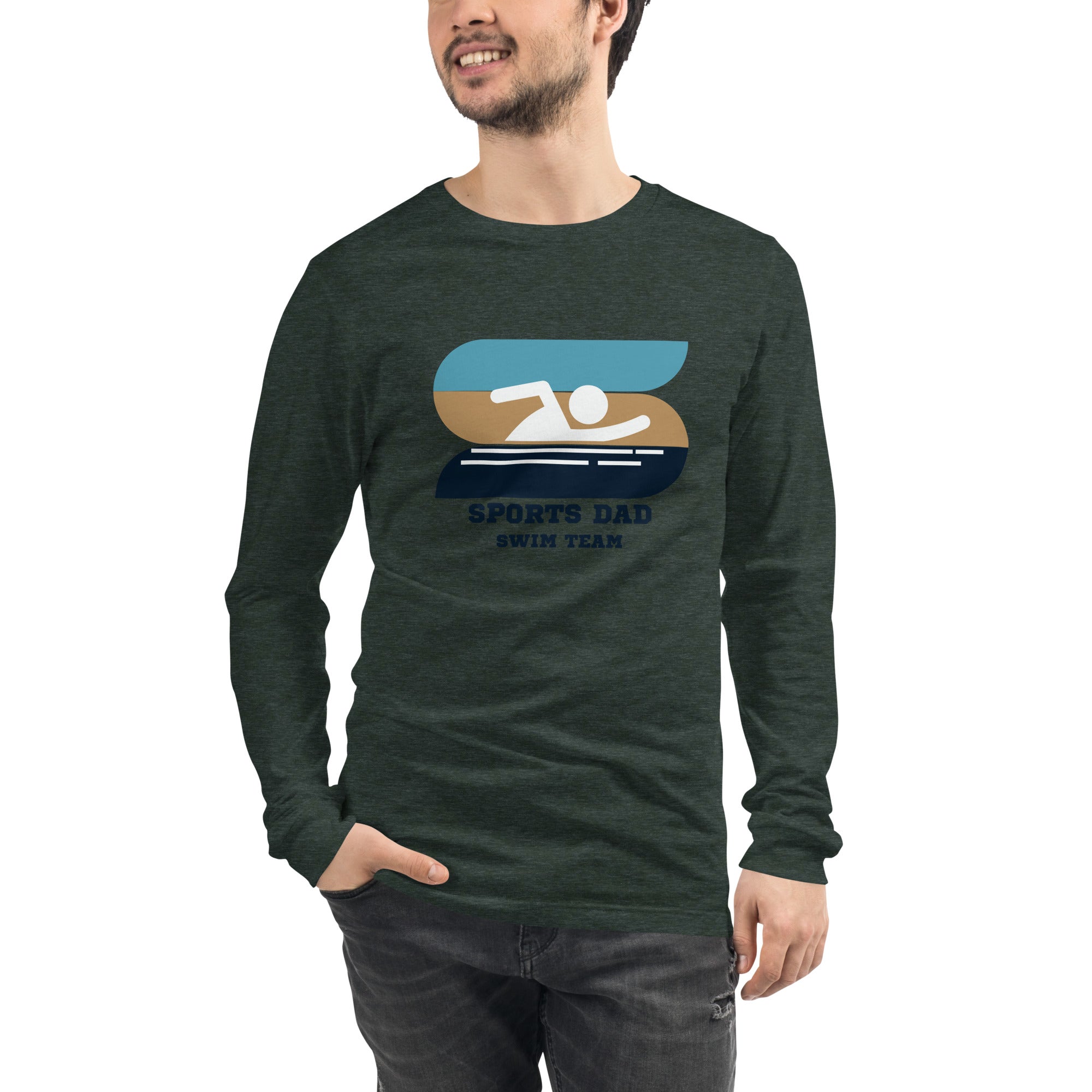 The Original Sports Dad Swim Team Men's Select Long Sleeve