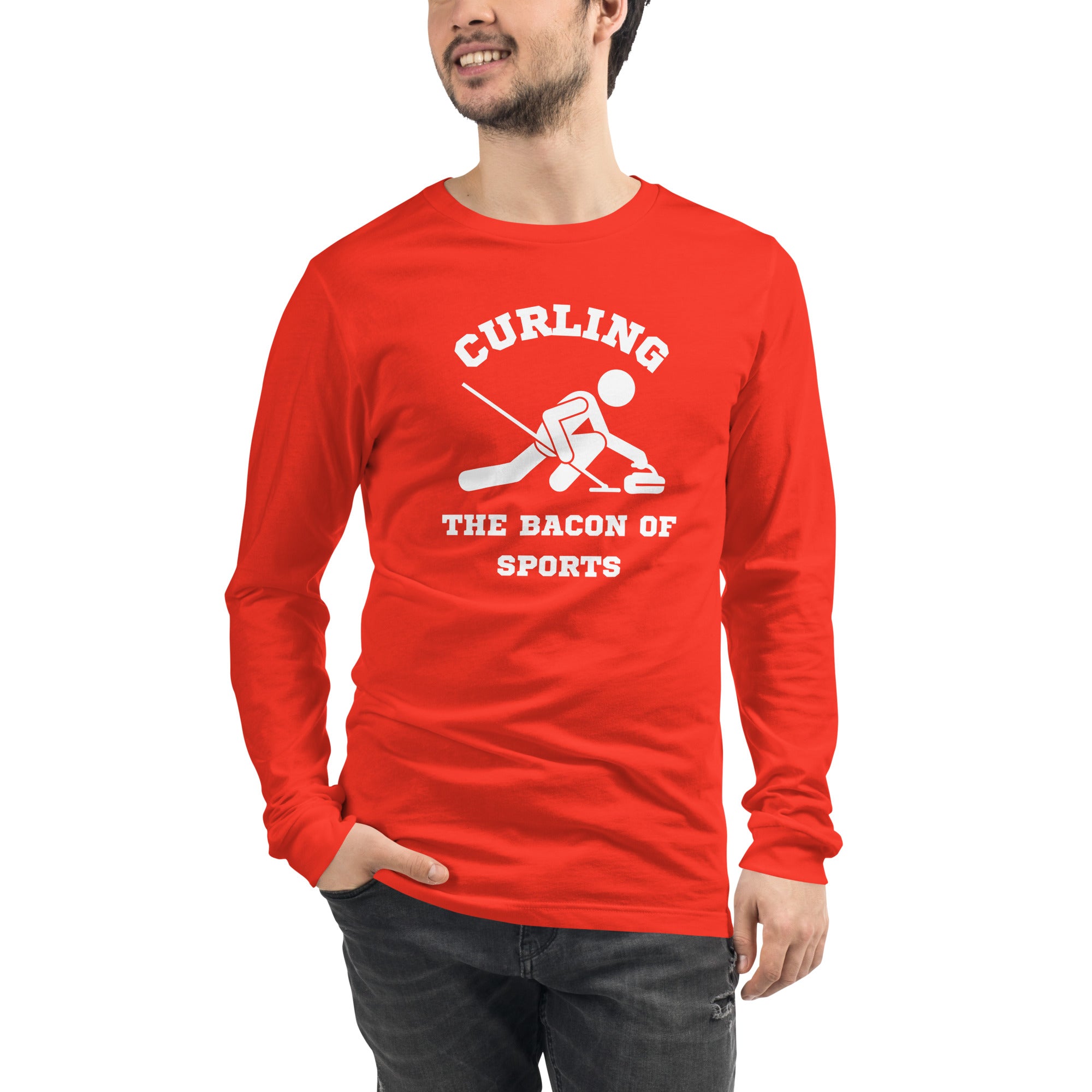 Curling The Bacon Of Sports Men's Select Long Sleeve