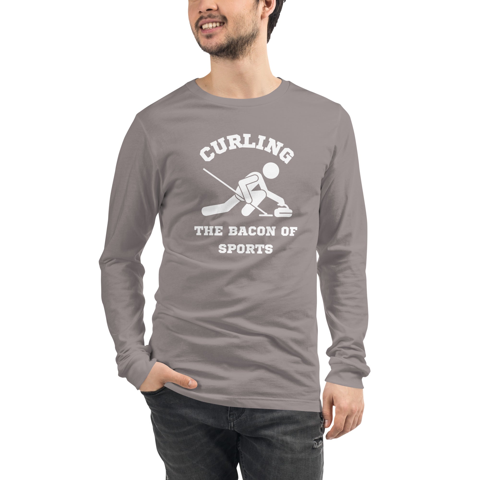 Curling The Bacon Of Sports Men's Select Long Sleeve