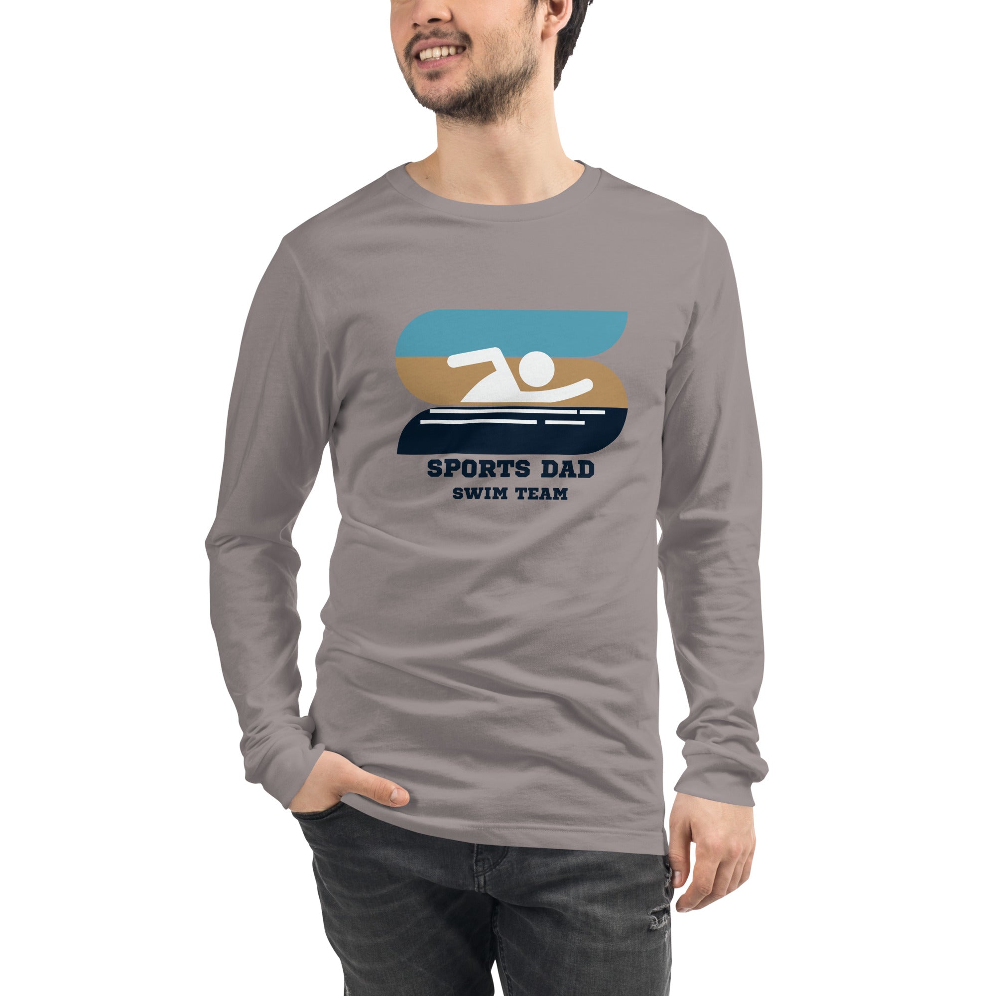 The Original Sports Dad Swim Team Men's Select Long Sleeve