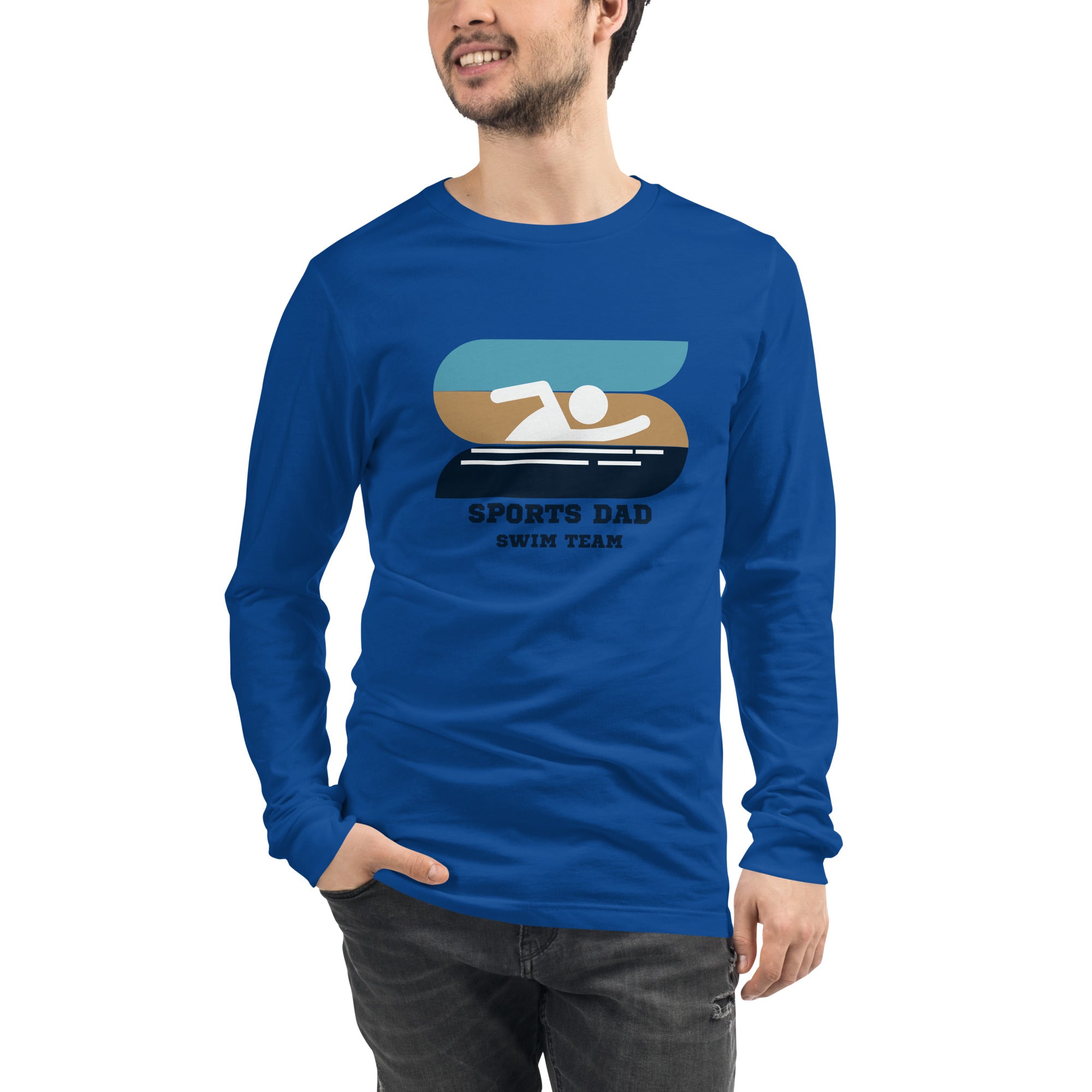 The Original Sports Dad Swim Team Men's Select Long Sleeve