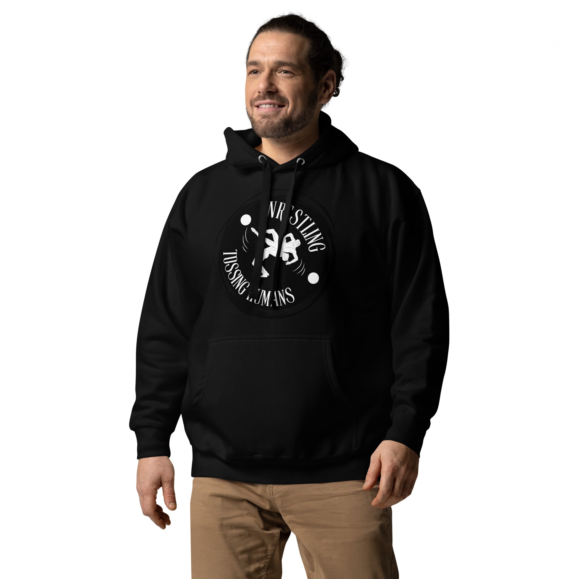 Wrestling Tossing Humans Men's Heavy Hoodie