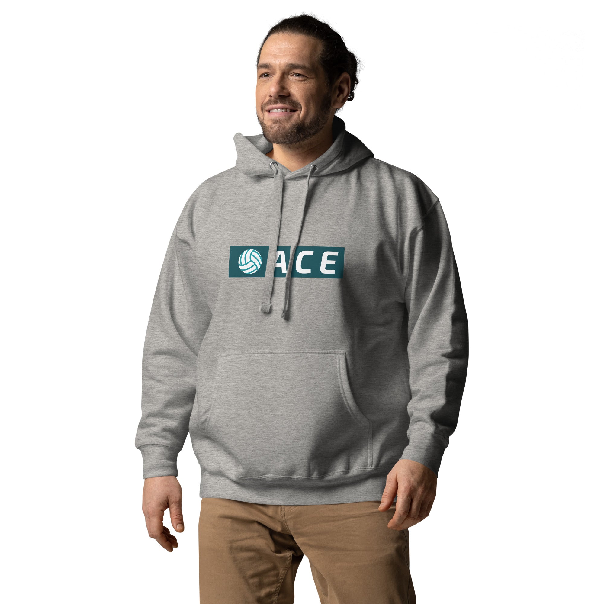 Ace Men's Heavy Hoodie | Carbon Grey | The Original Sports Mom