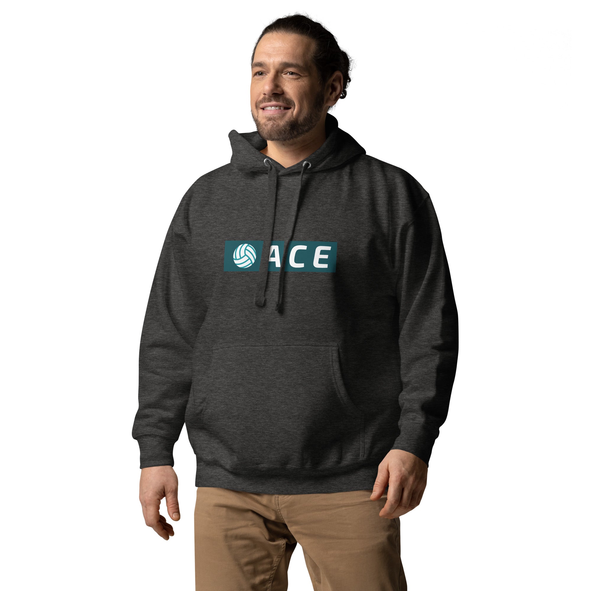 Ace Men's Heavy Hoodie | Charcoal Heather | The Original Sports Mom