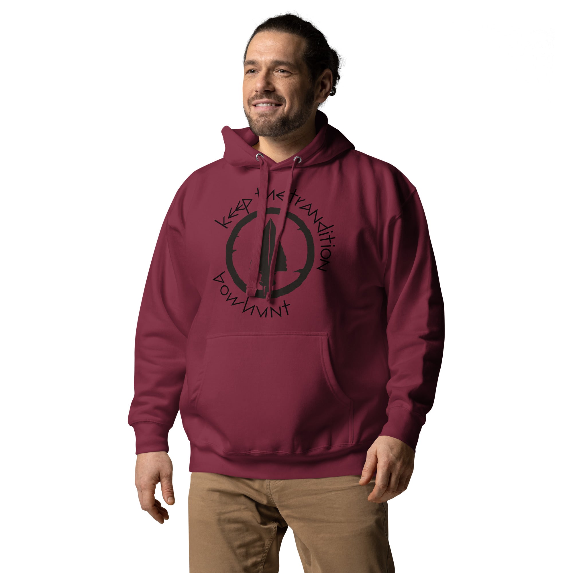 Keep The Tradition Premium Men's Heavy Hoodie - Bow Hunt