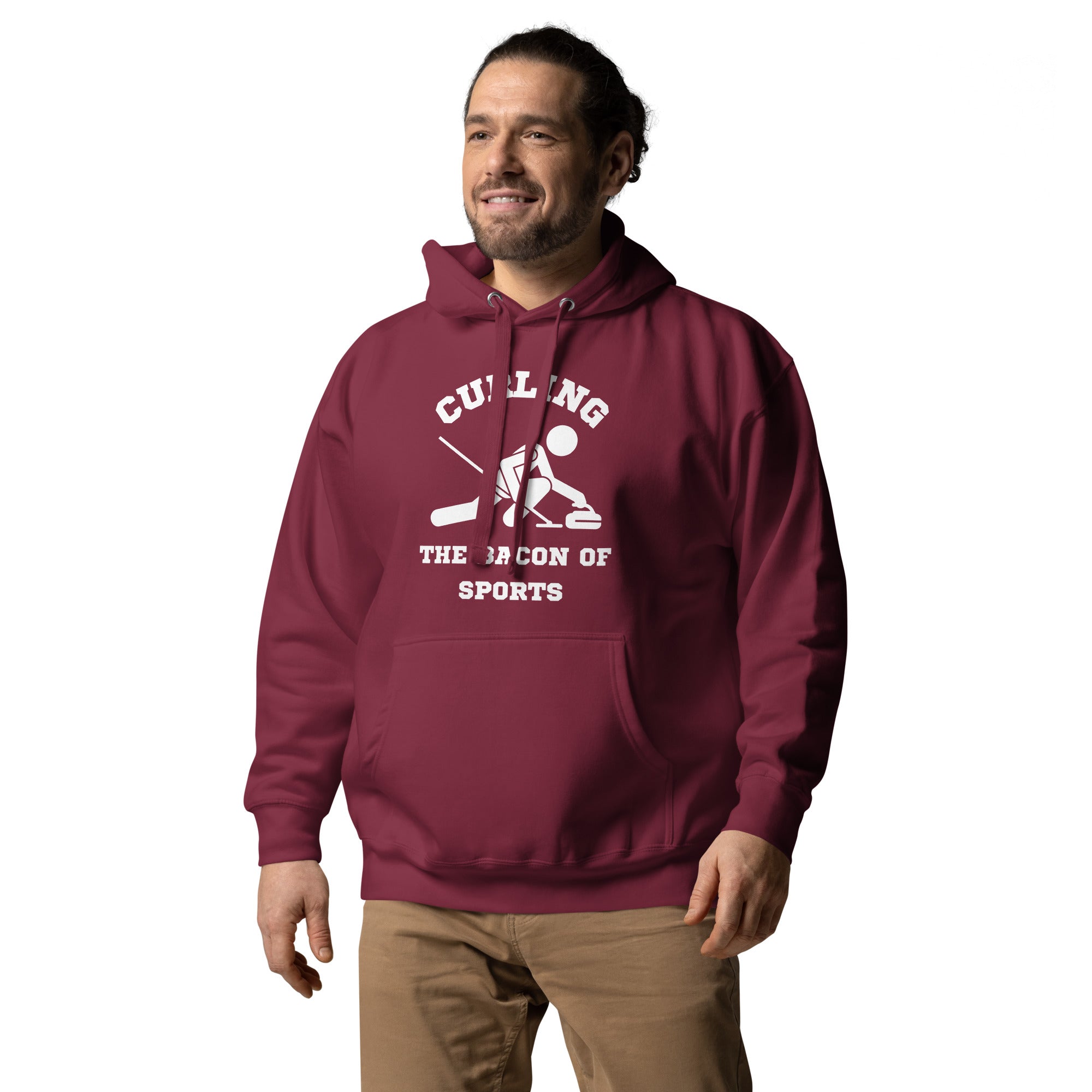 Curling The Bacon Of Sports Men's Heavy Hoodie