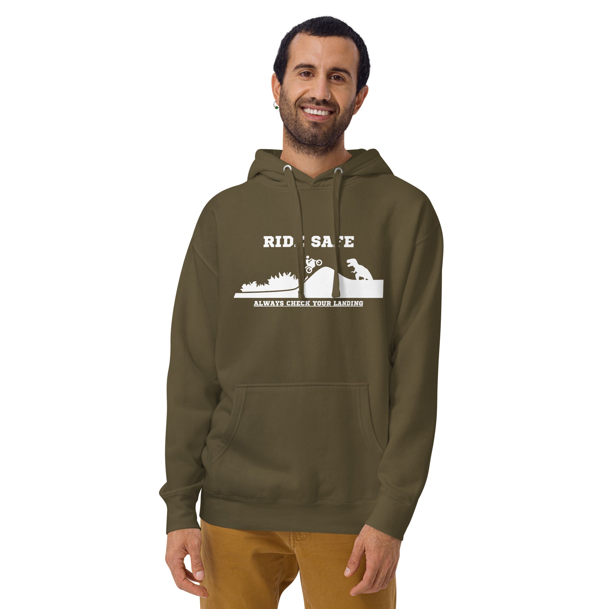 Ride Safe Check Your Landing Original Men's Heavy Hoodie