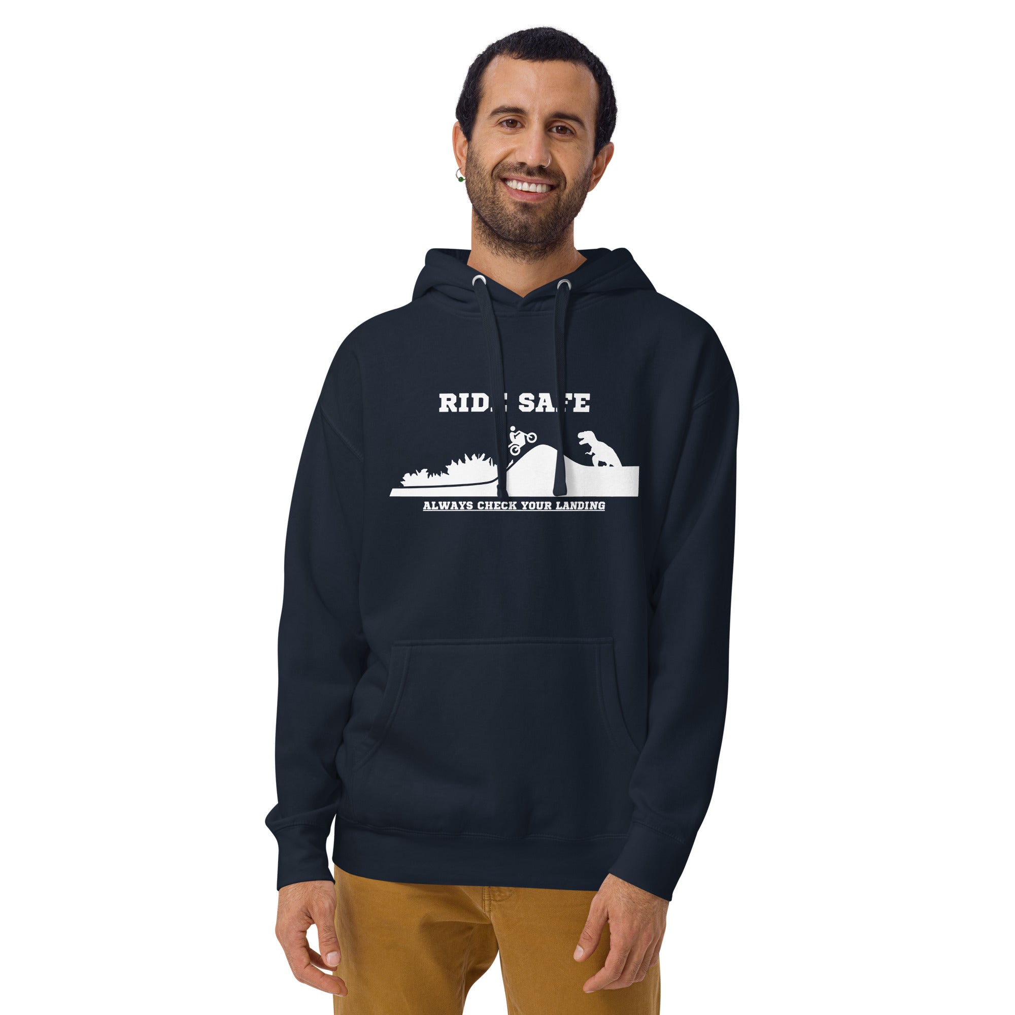 Ride Safe Check Your Landing Original Men's Heavy Hoodie