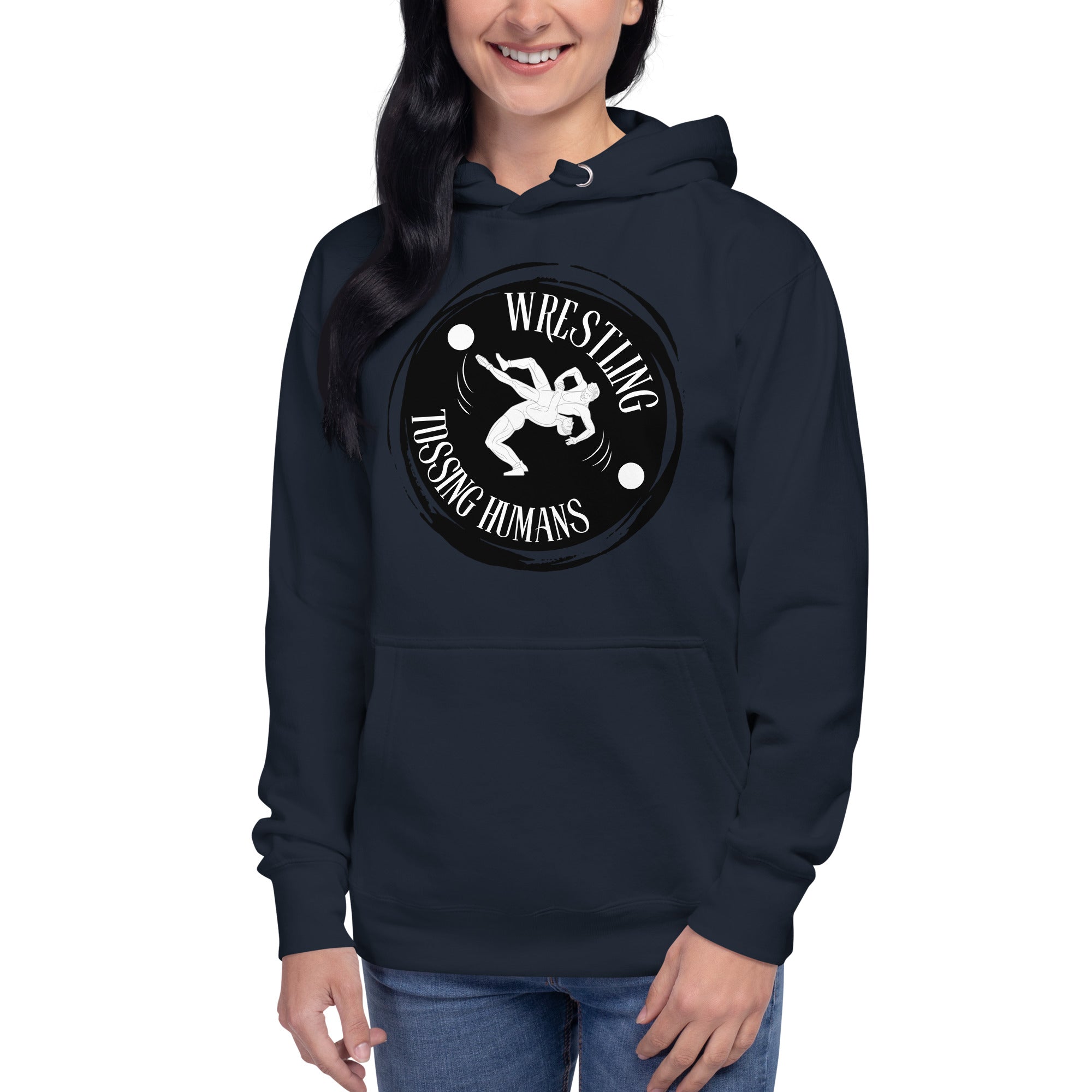 Wrestling Tossing Humans Women's Heavy Hoodie