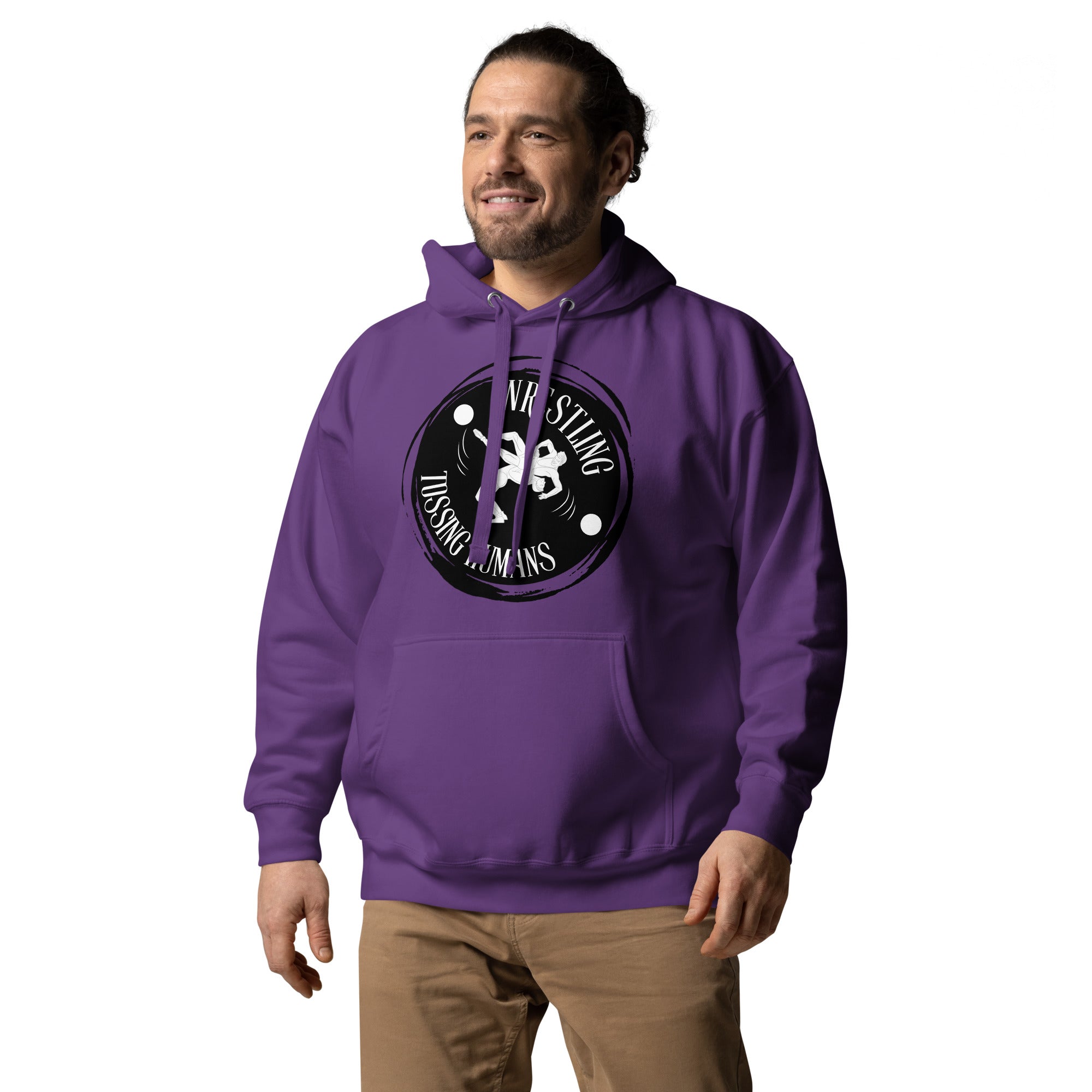 Wrestling Tossing Humans Men's Heavy Hoodie