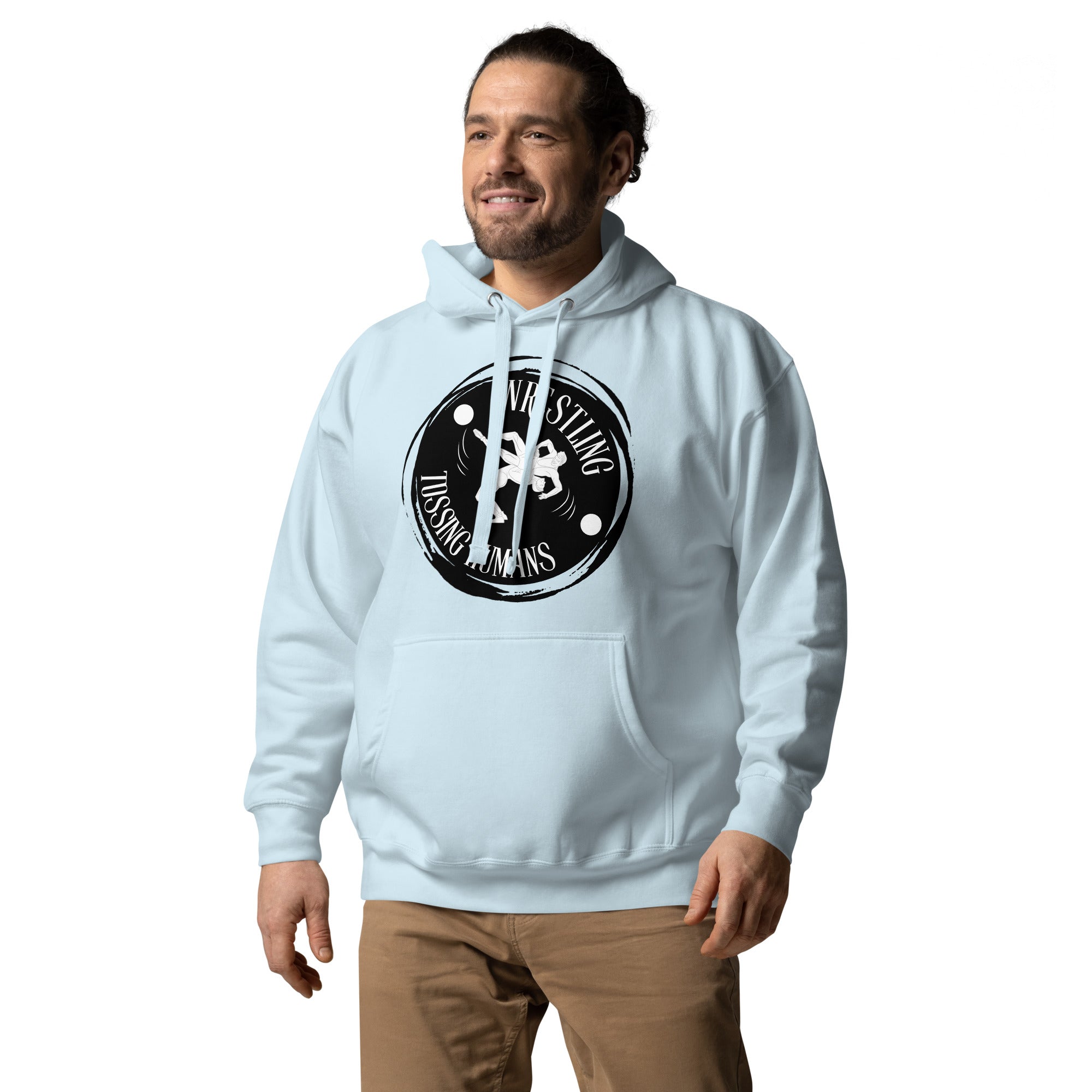 Wrestling Tossing Humans Men's Heavy Hoodie