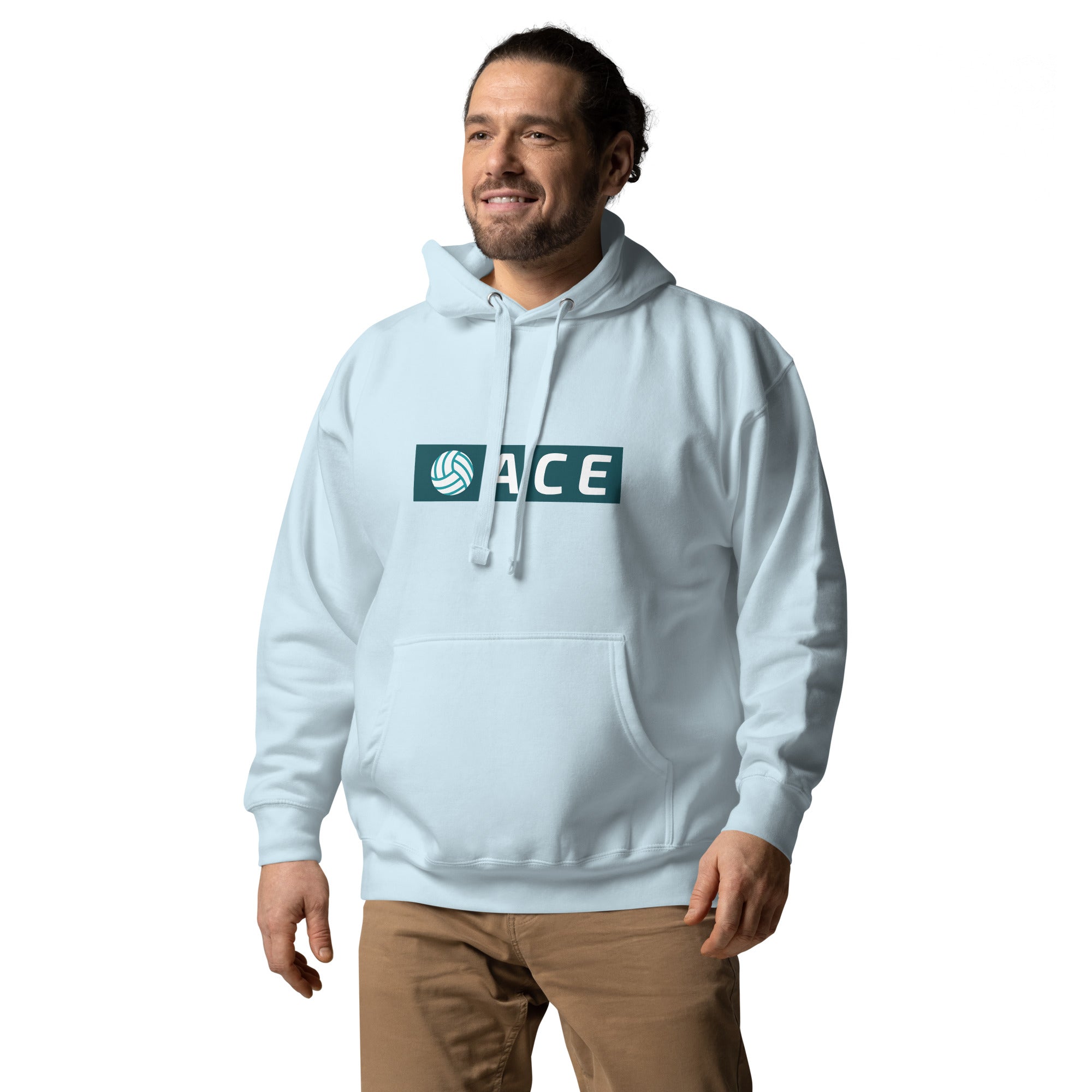 Ace Men's Heavy Hoodie | Sky Blue | The Original Sports Mom