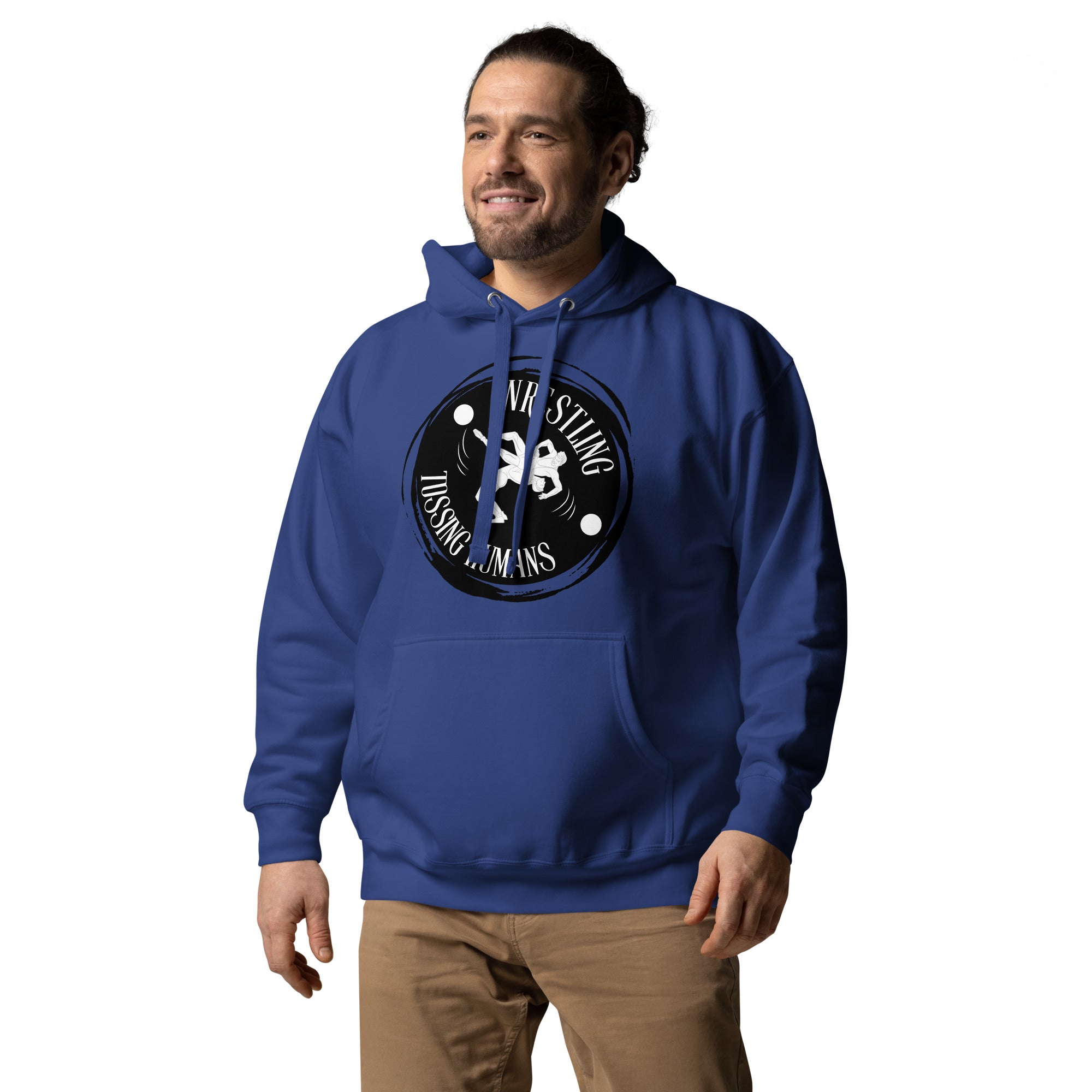 Wrestling Tossing Humans Men's Heavy Hoodie