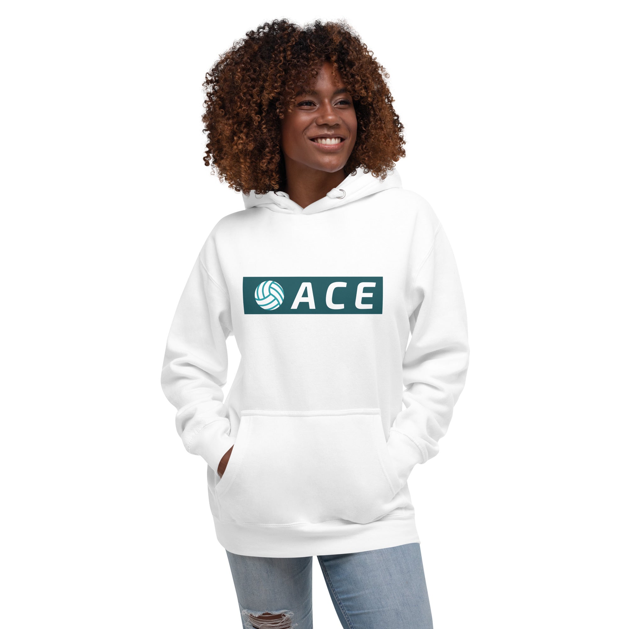 Ace Women's Heavy Hoodie | White | The Original Sports Mom