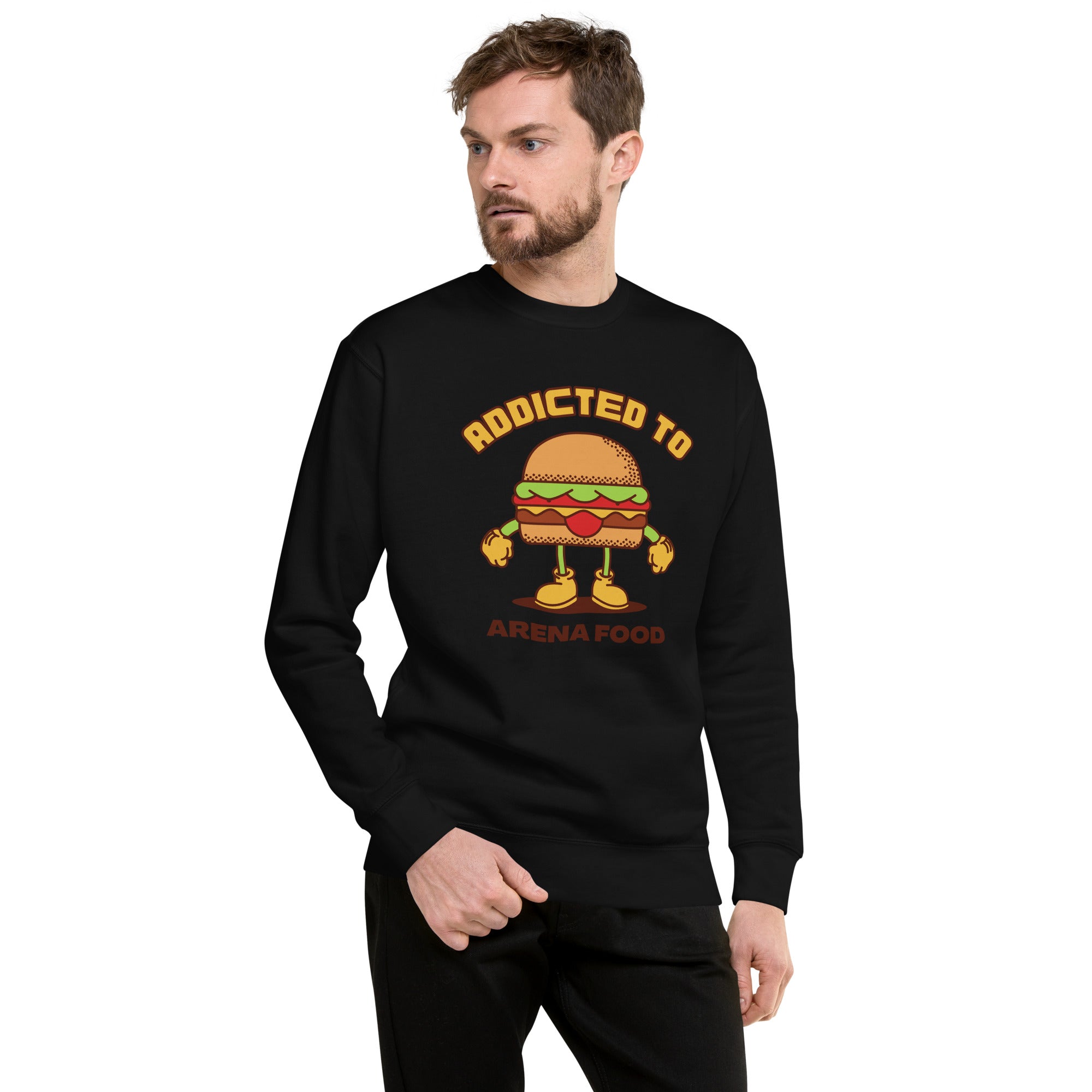 Addicted To Arena Food Dad's Heavy Premium Sweatshirt