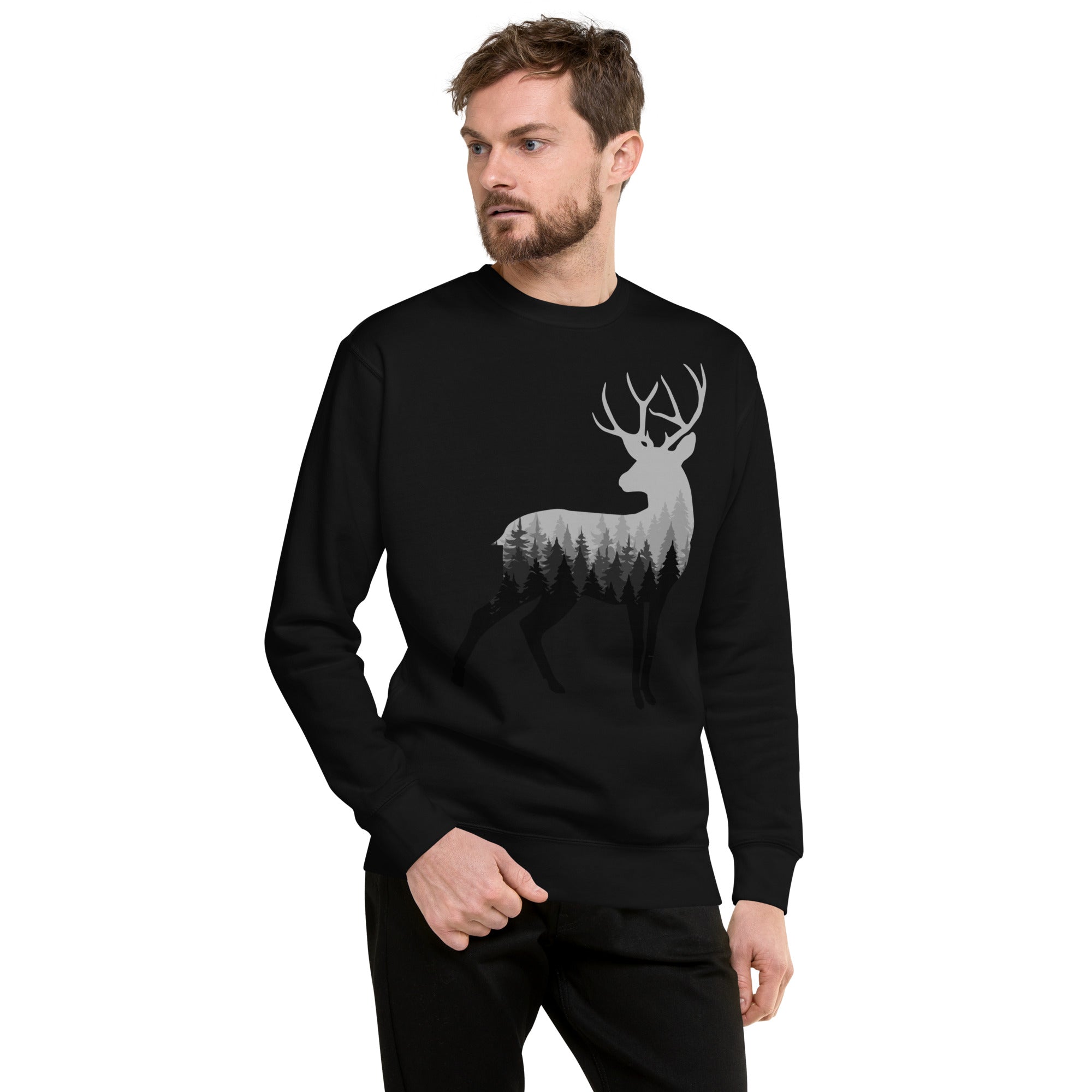 Buck n' Trees Men's Heavy Crew Sweatshirt