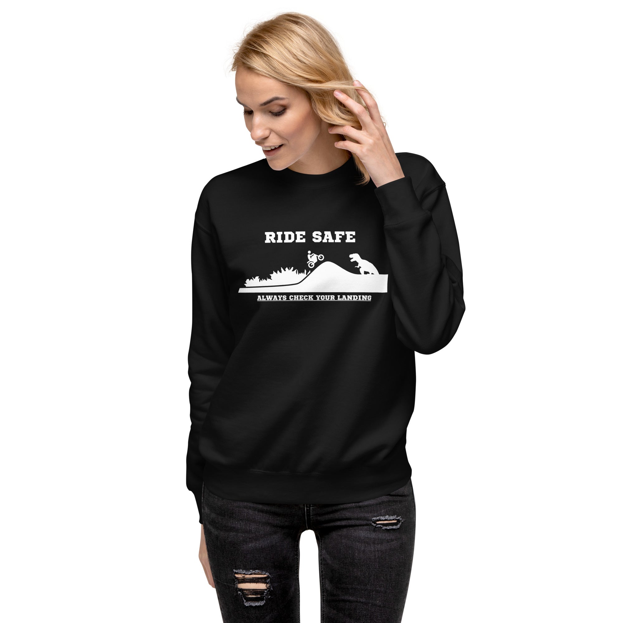 Ride Safe Check Your Landing Women's Premium Sweatshirt