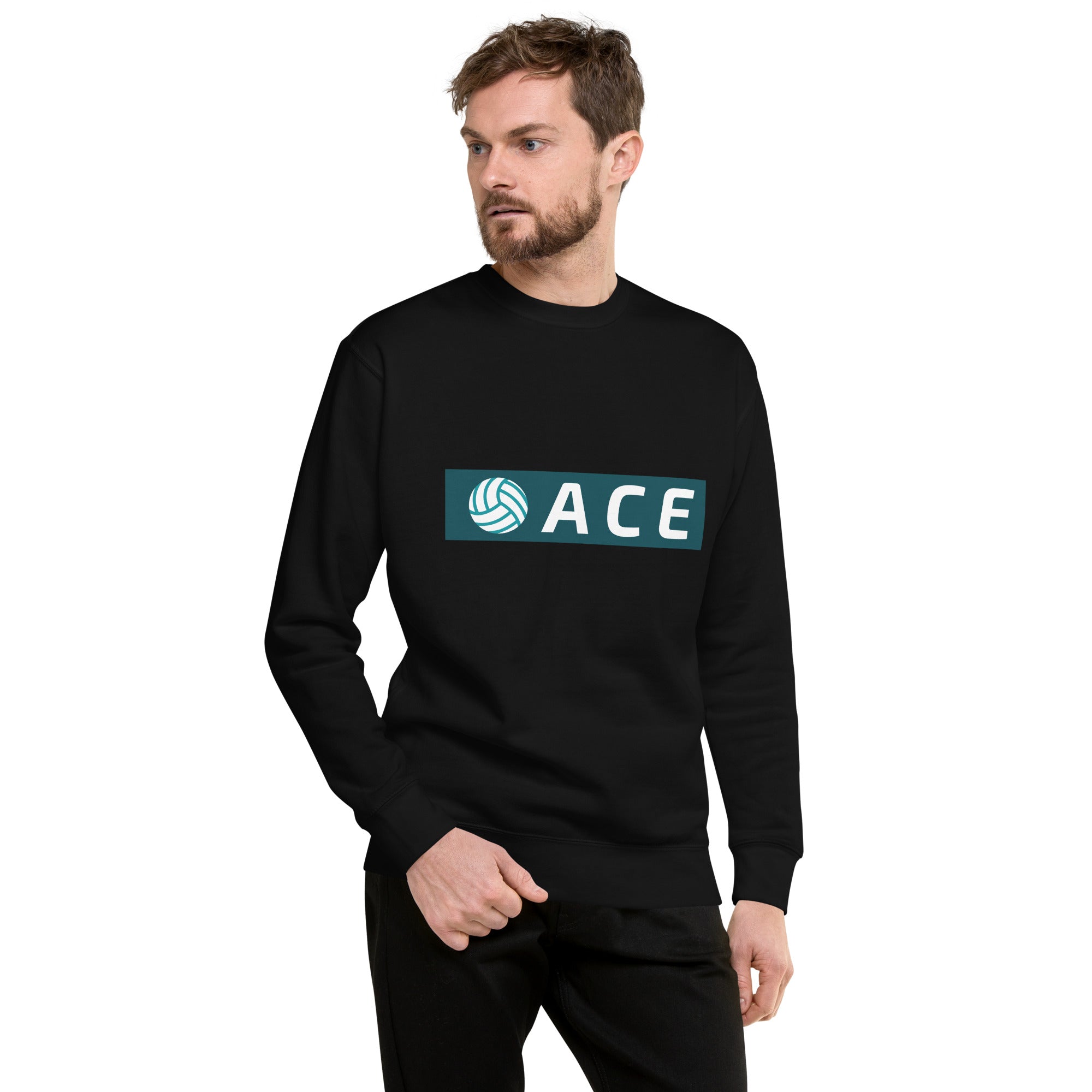 Ace Heavy Crew Men's Sweatshirt Black | The Original Sports Mom