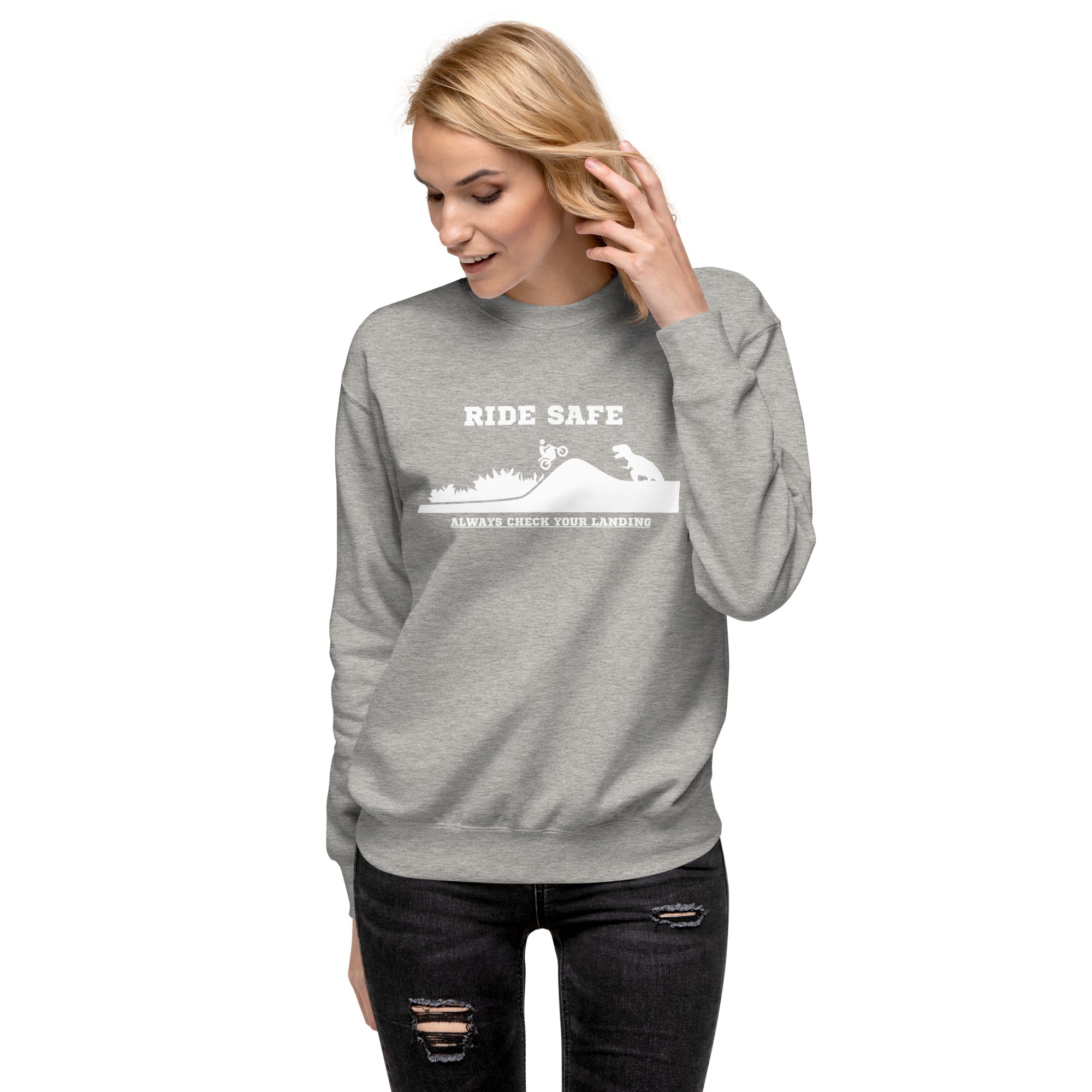 Ride Safe Check Your Landing Women's Premium Sweatshirt