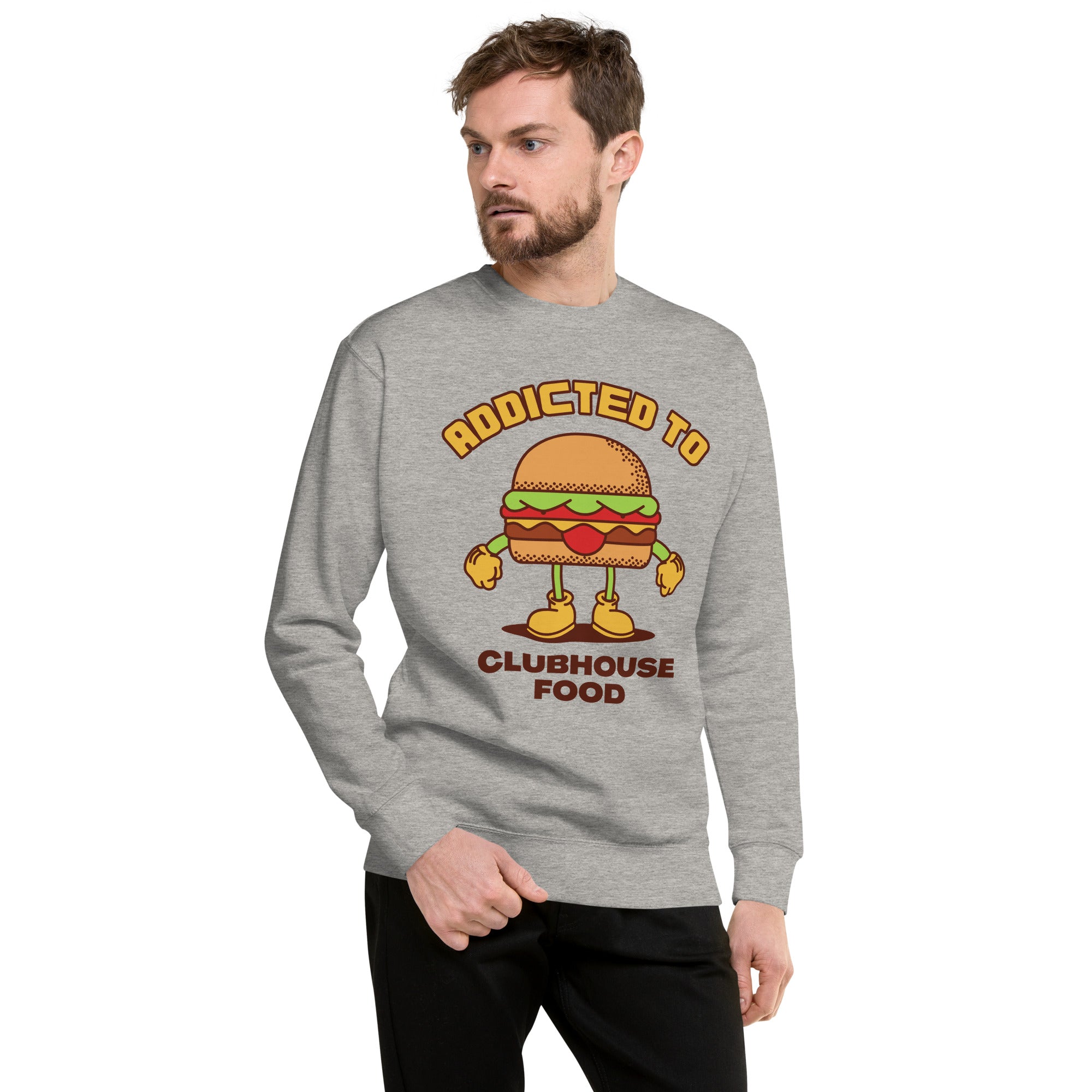 Addicted To Clubhouse Food Heavy Crew Men's Sweatshirt