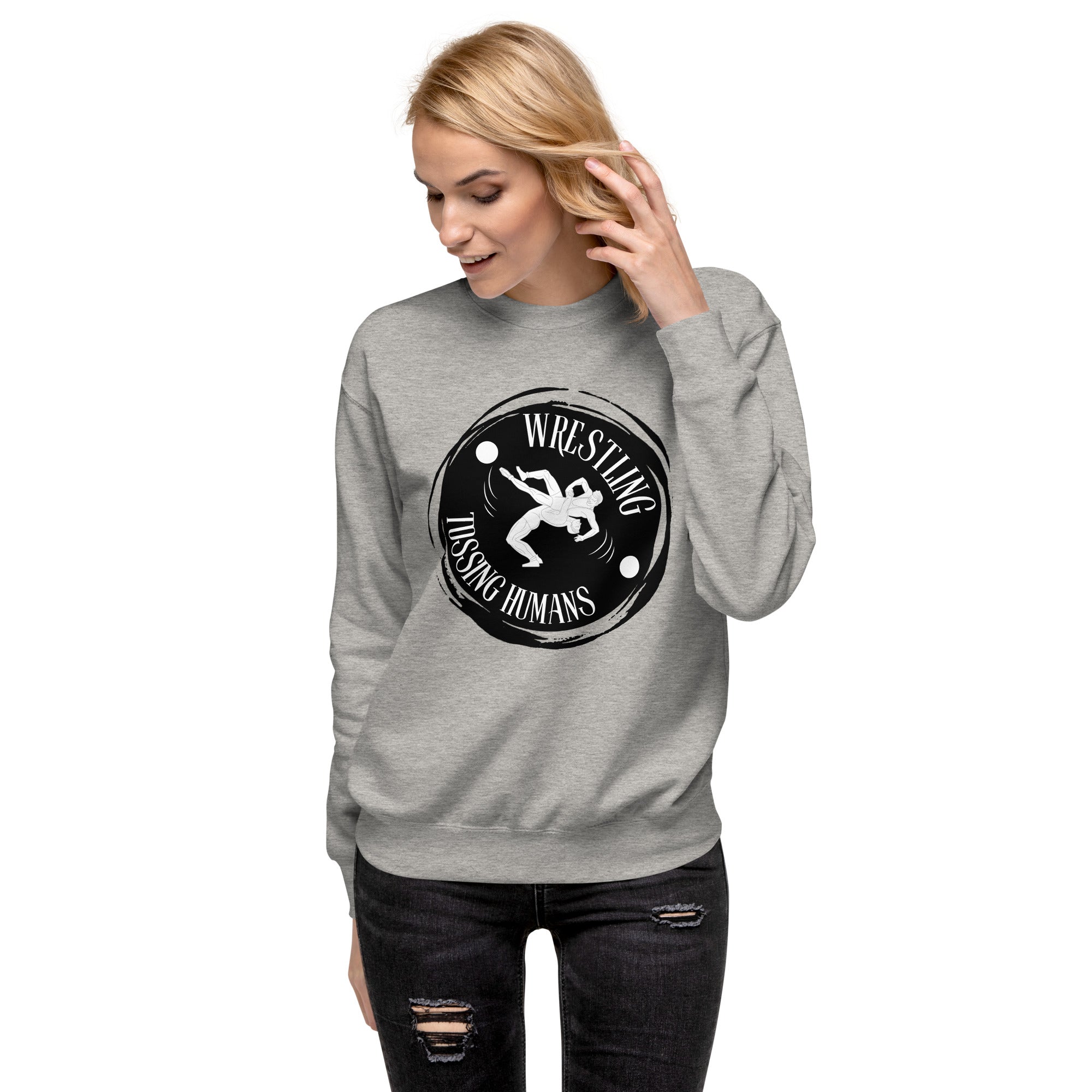 Wrestling Tossing Humans Women's Premium Sweatshirt