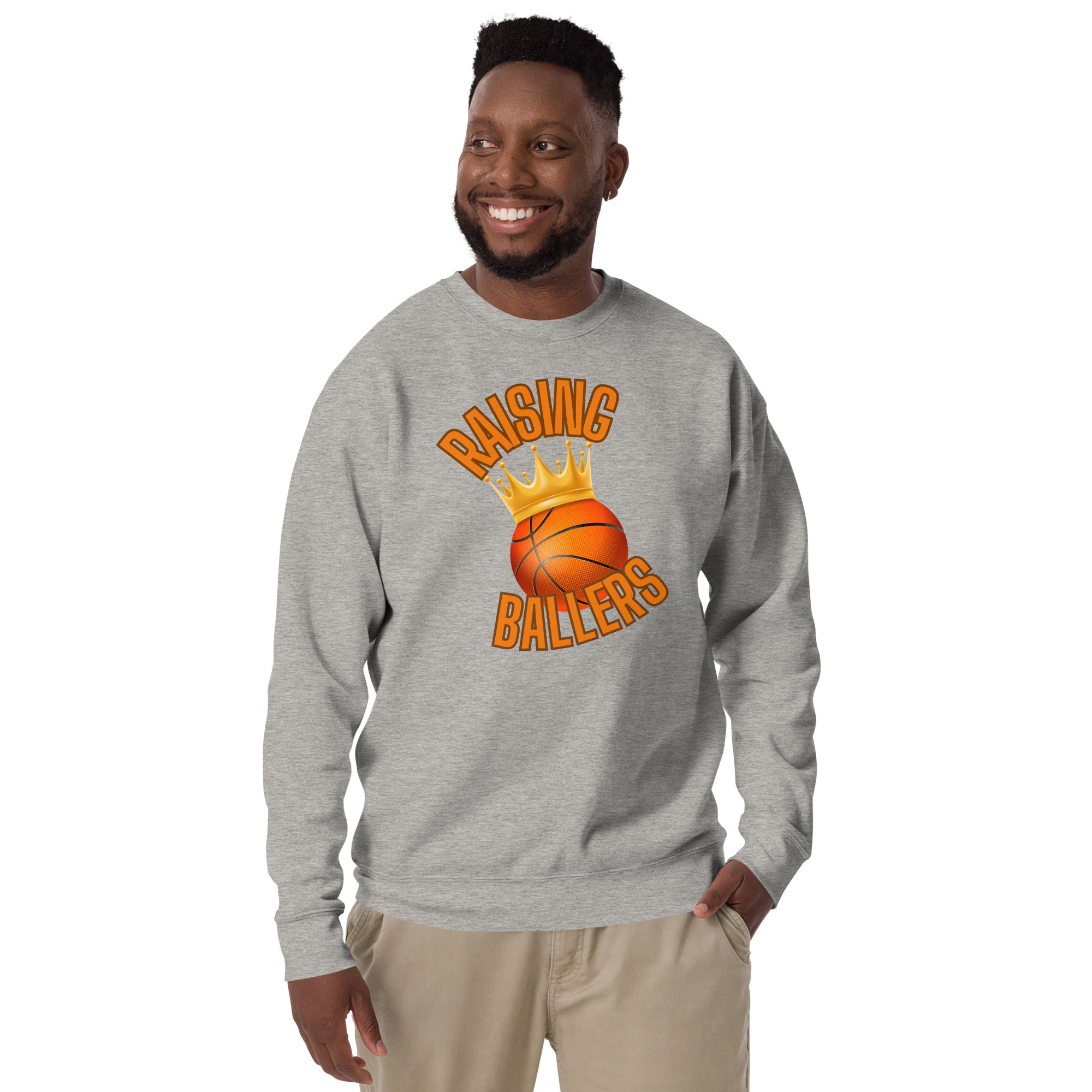 Raising Ballers Men's Heavy Crew Sweatshirt