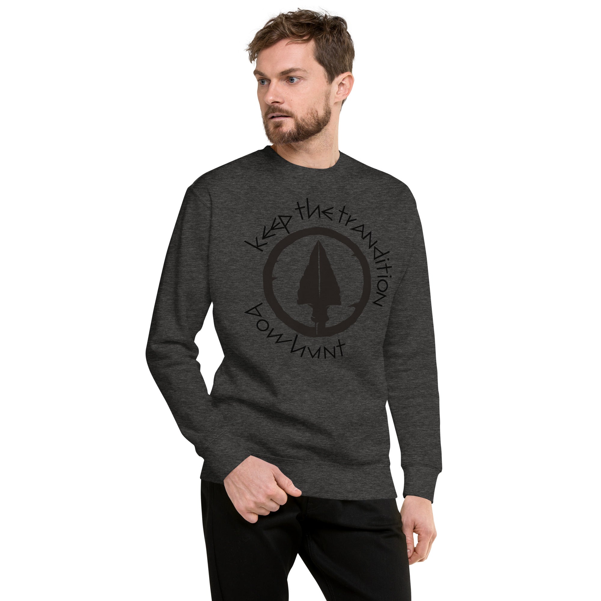 Keep The Tradition Men's Heavy Crew Sweatshirt - Bow Hunt